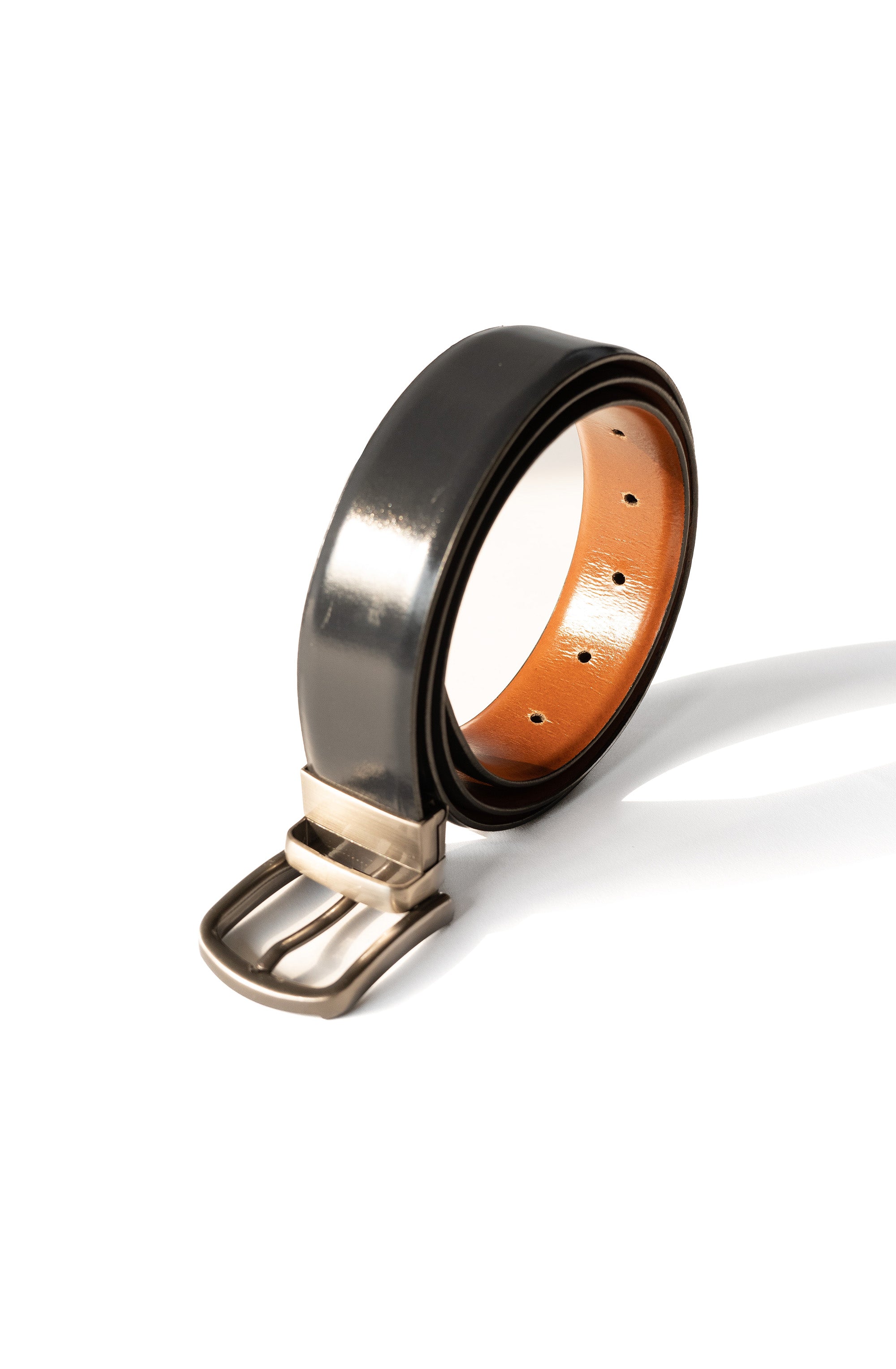 Men's Navy  & Cognac Reversible Leather Belt