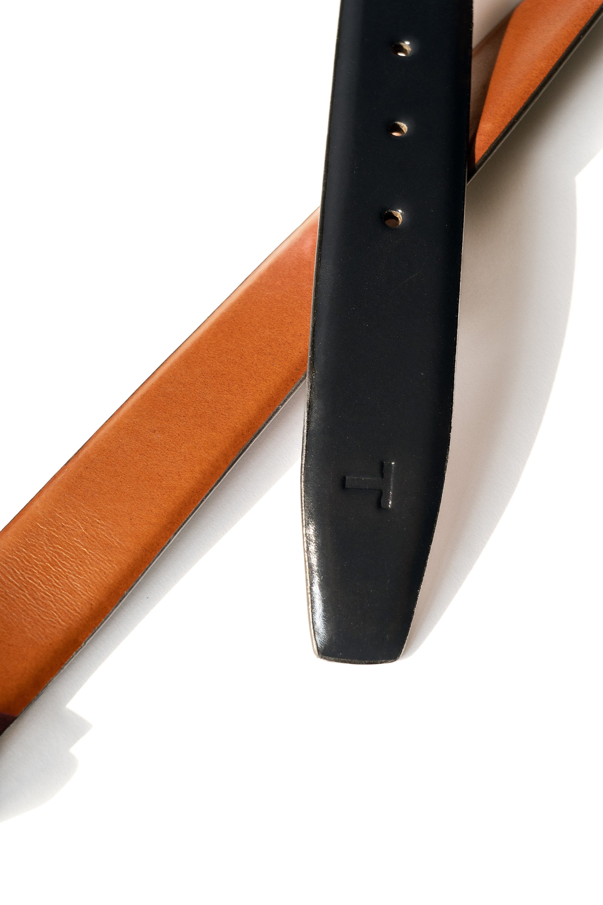 Men's Navy  & Cognac Reversible Leather Belt