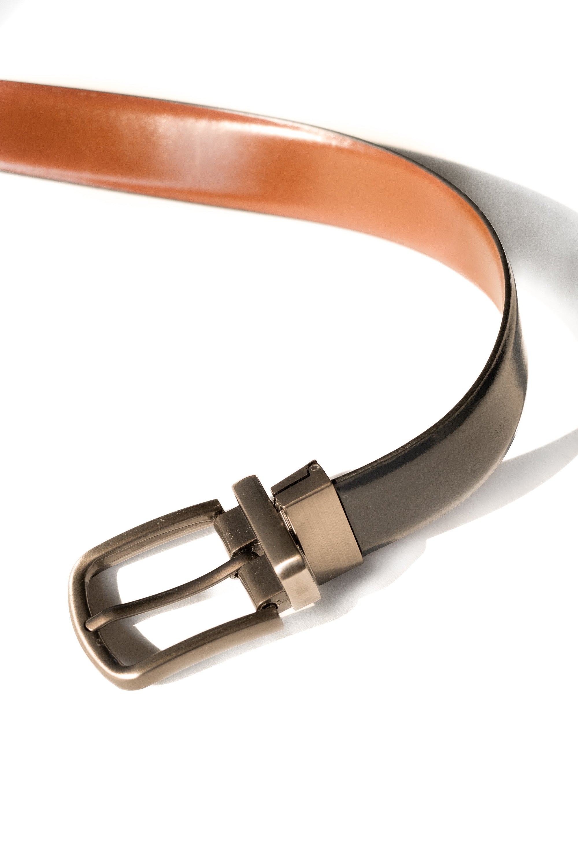 Men's Navy  & Cognac Reversible Leather Belt