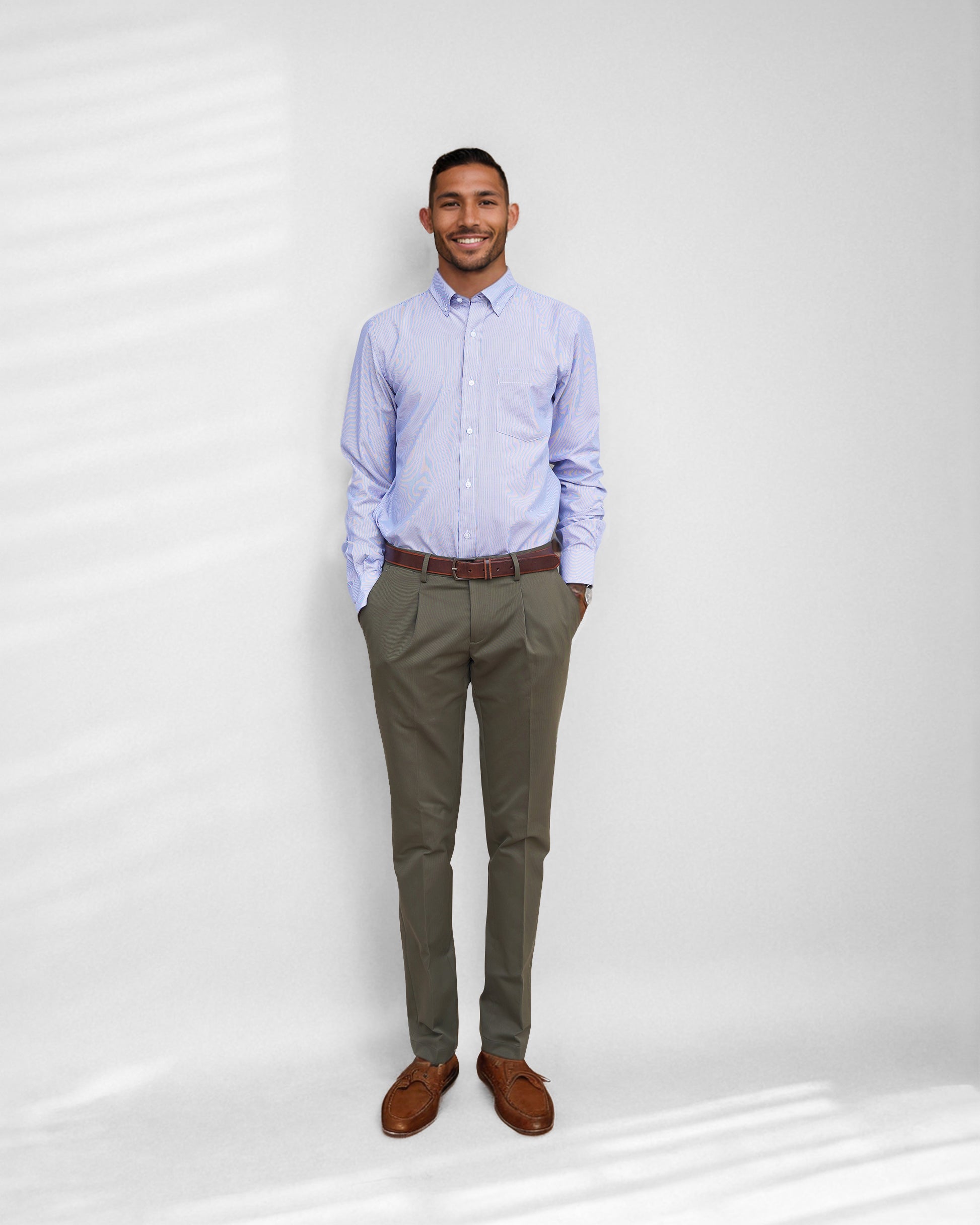 Bare Brown Slim Fit Hybrid Trouser - Olive