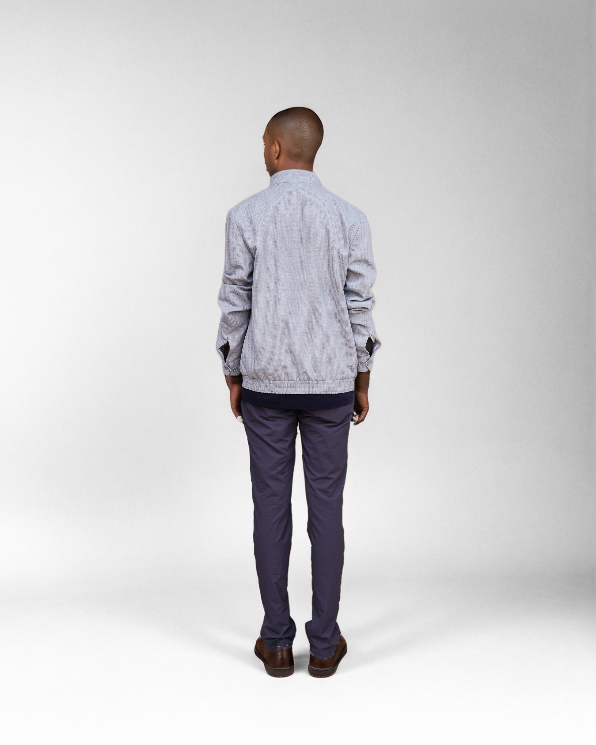 Bare Brown Slim Fit  Jacket -Grey