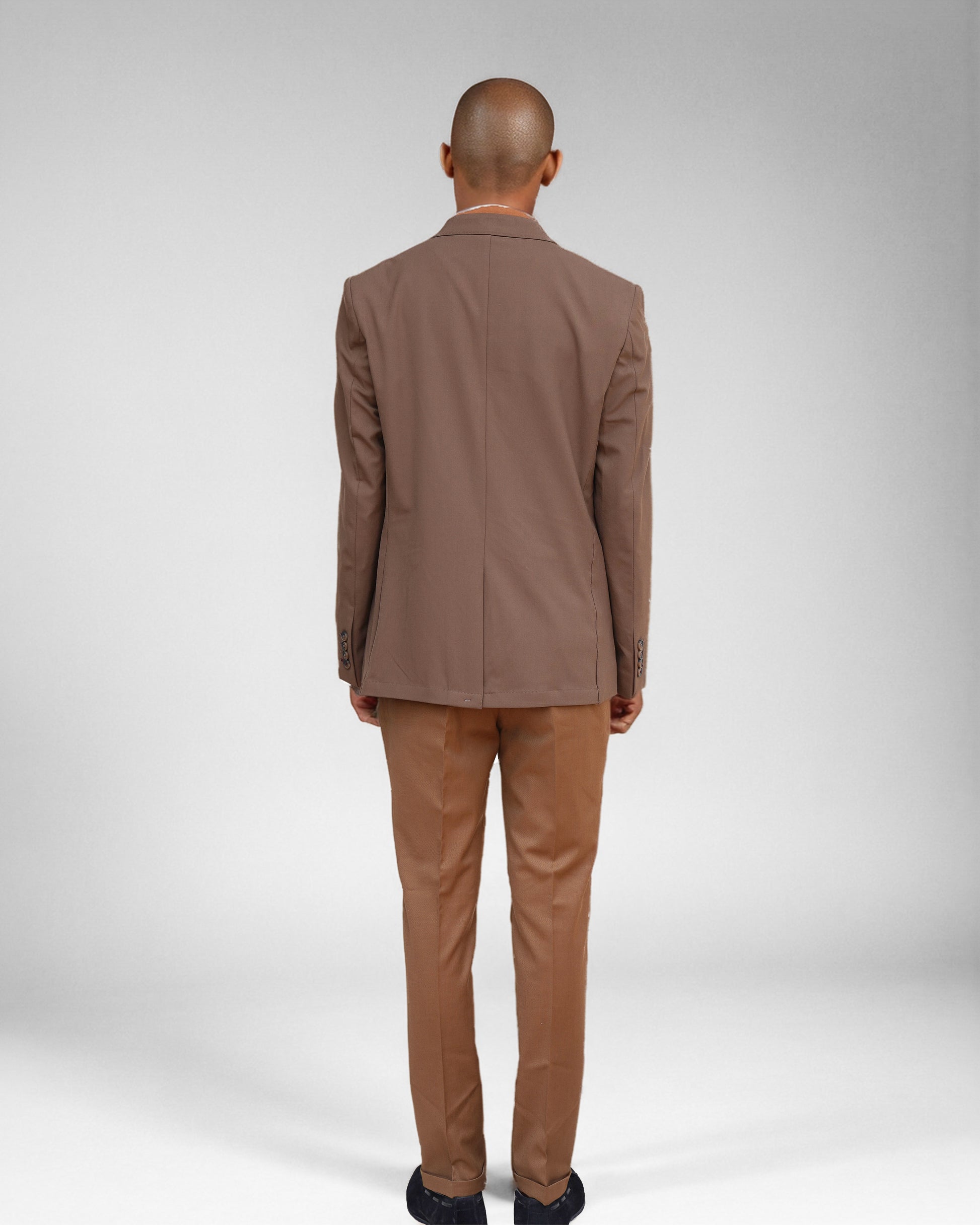 Bare Brown Solid Woven  Blazer- Brown