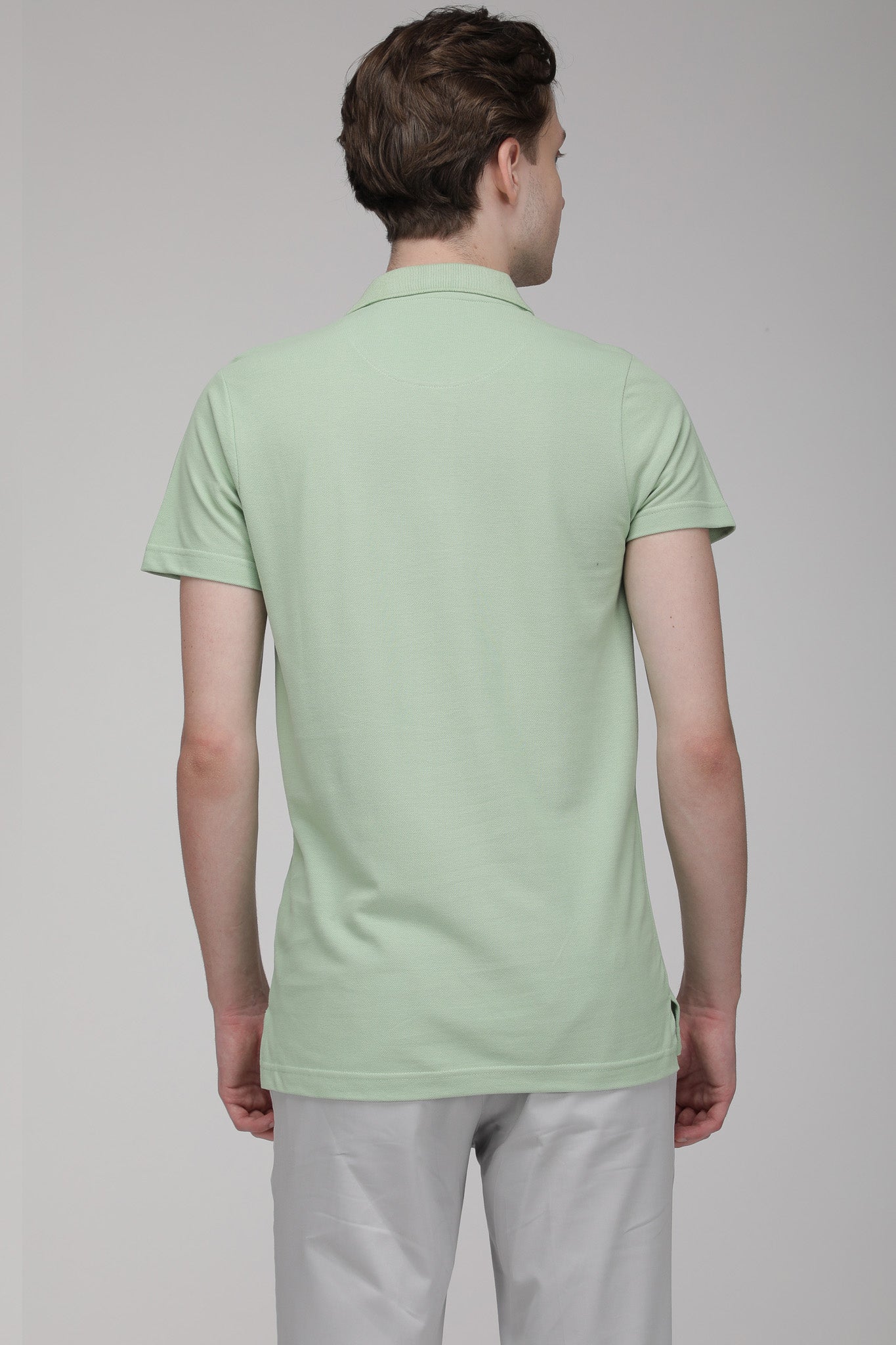 Mr.Brown Green Slim Fit Lightweight Polo T-Shirt