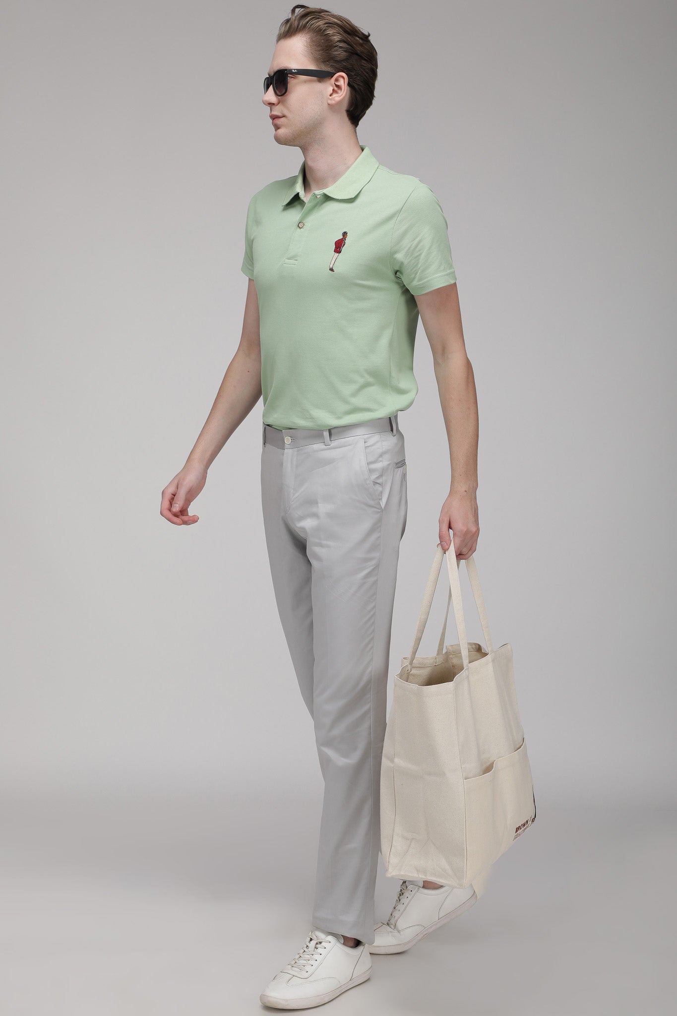 Mr.Brown Green Slim Fit Lightweight Polo T-Shirt