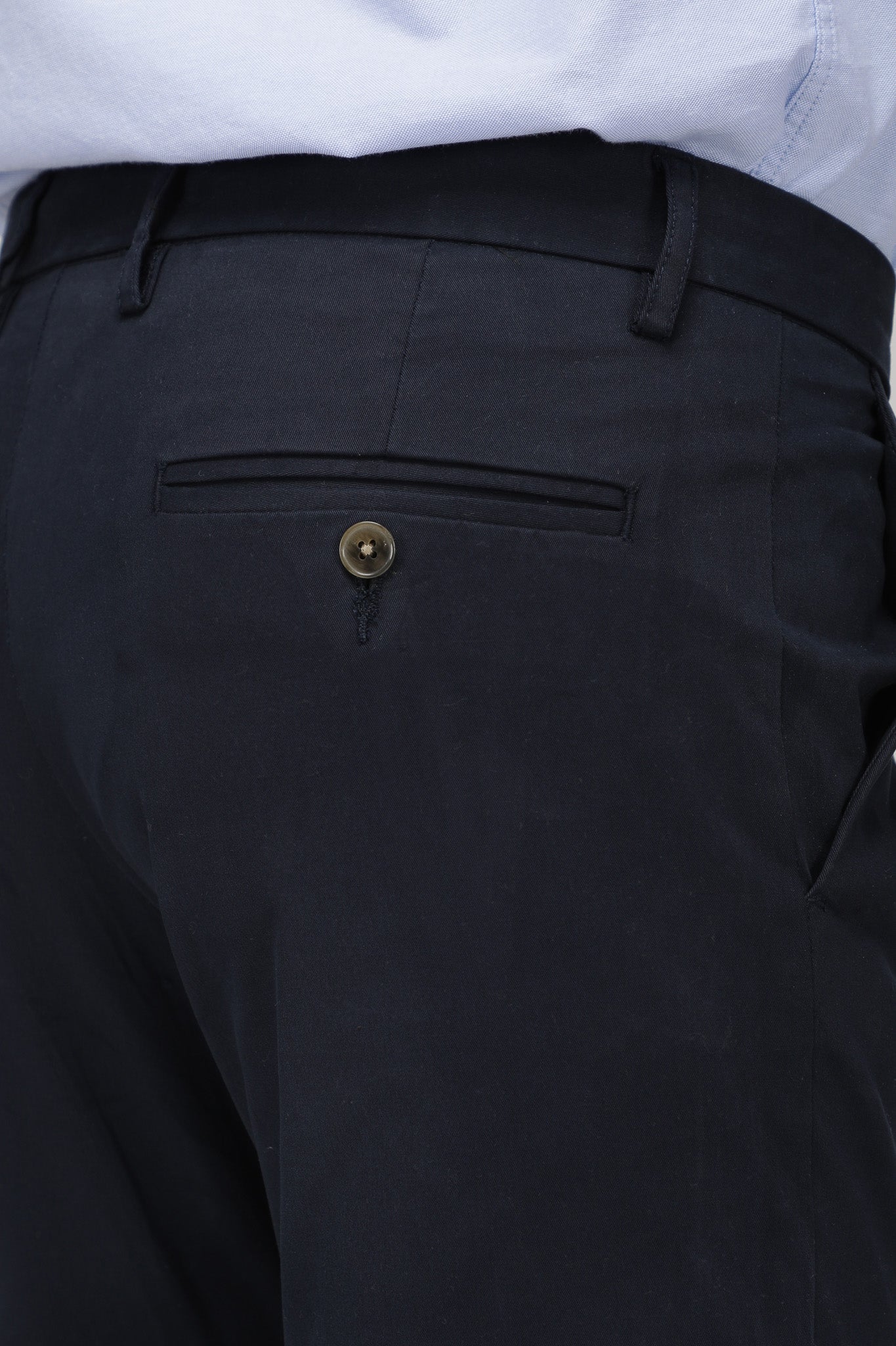 Bare Brown Stretch Slim Fit Cotton Chinos - Navy