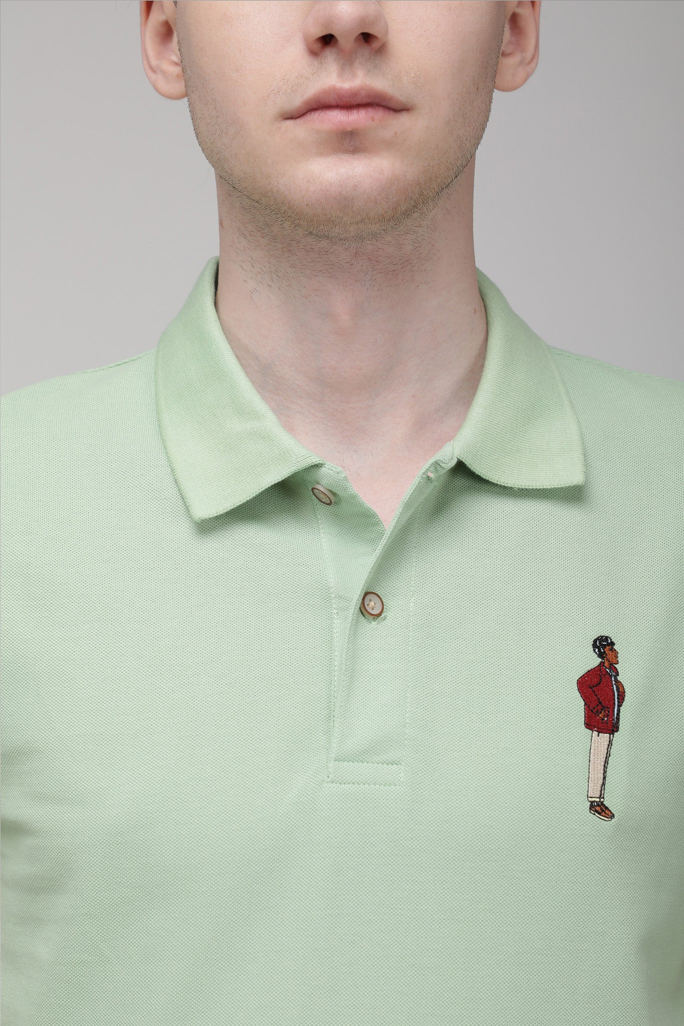Mr.Brown Green Slim Fit Lightweight Polo T-Shirt