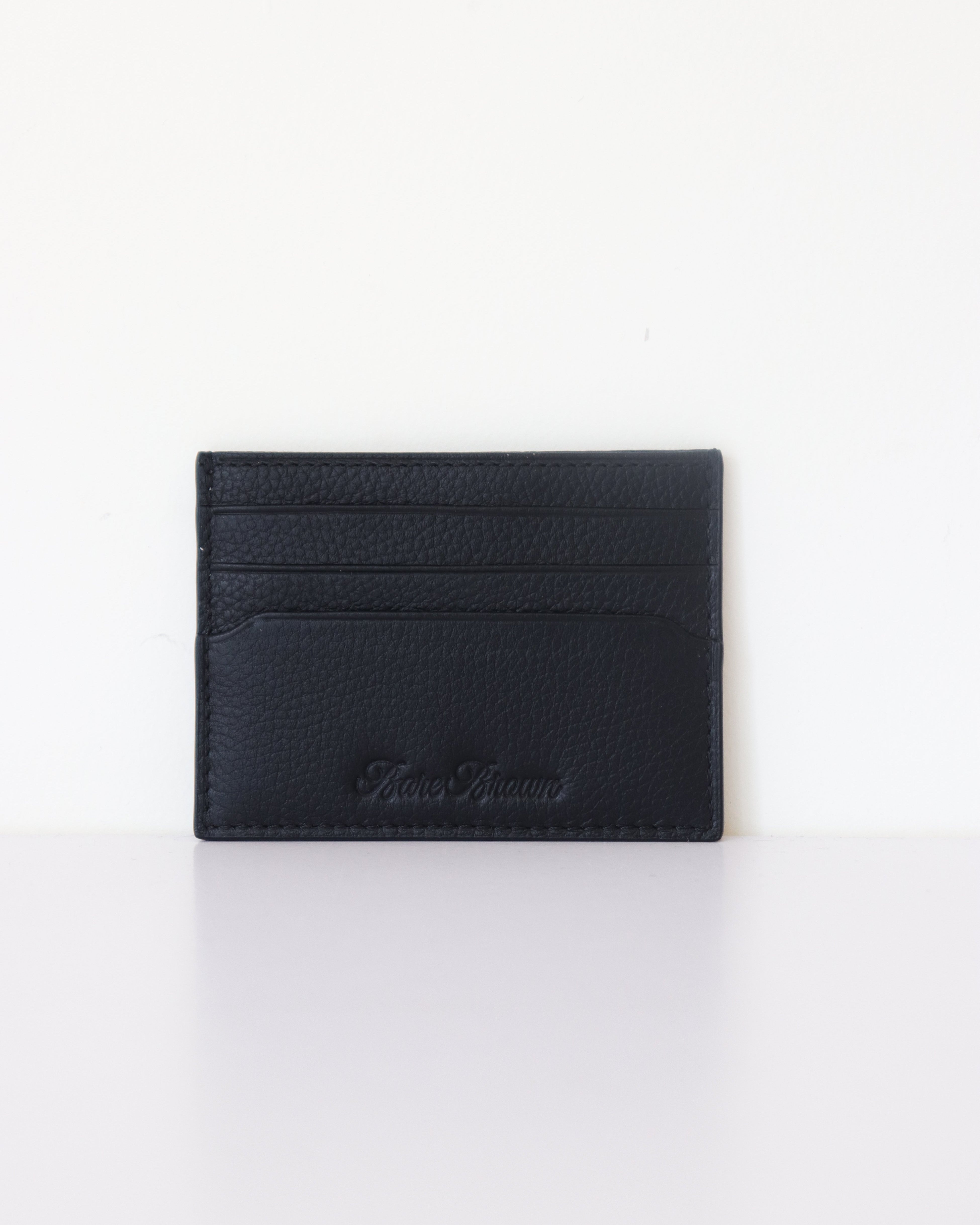 Genuine Leather Black Card Holder With RFID Protection