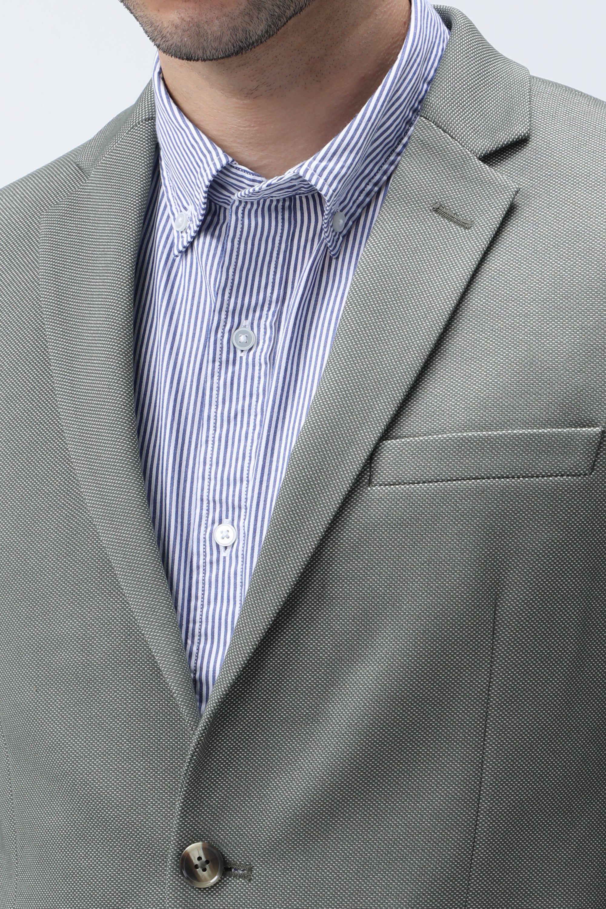 Bare Brown Knit Blazer - Green
