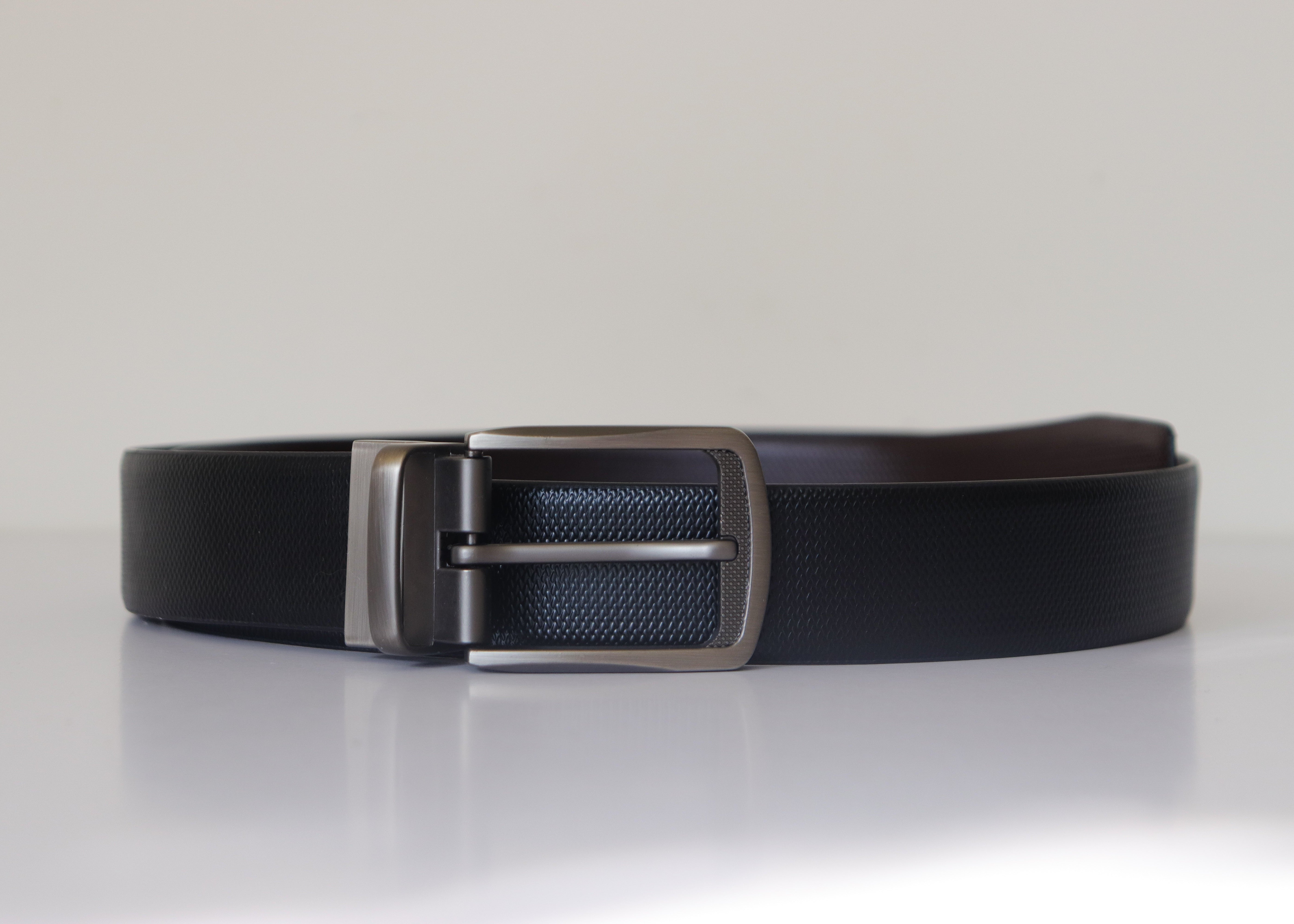 Men's Reversible Genuine Leather Belt - Black & Brown