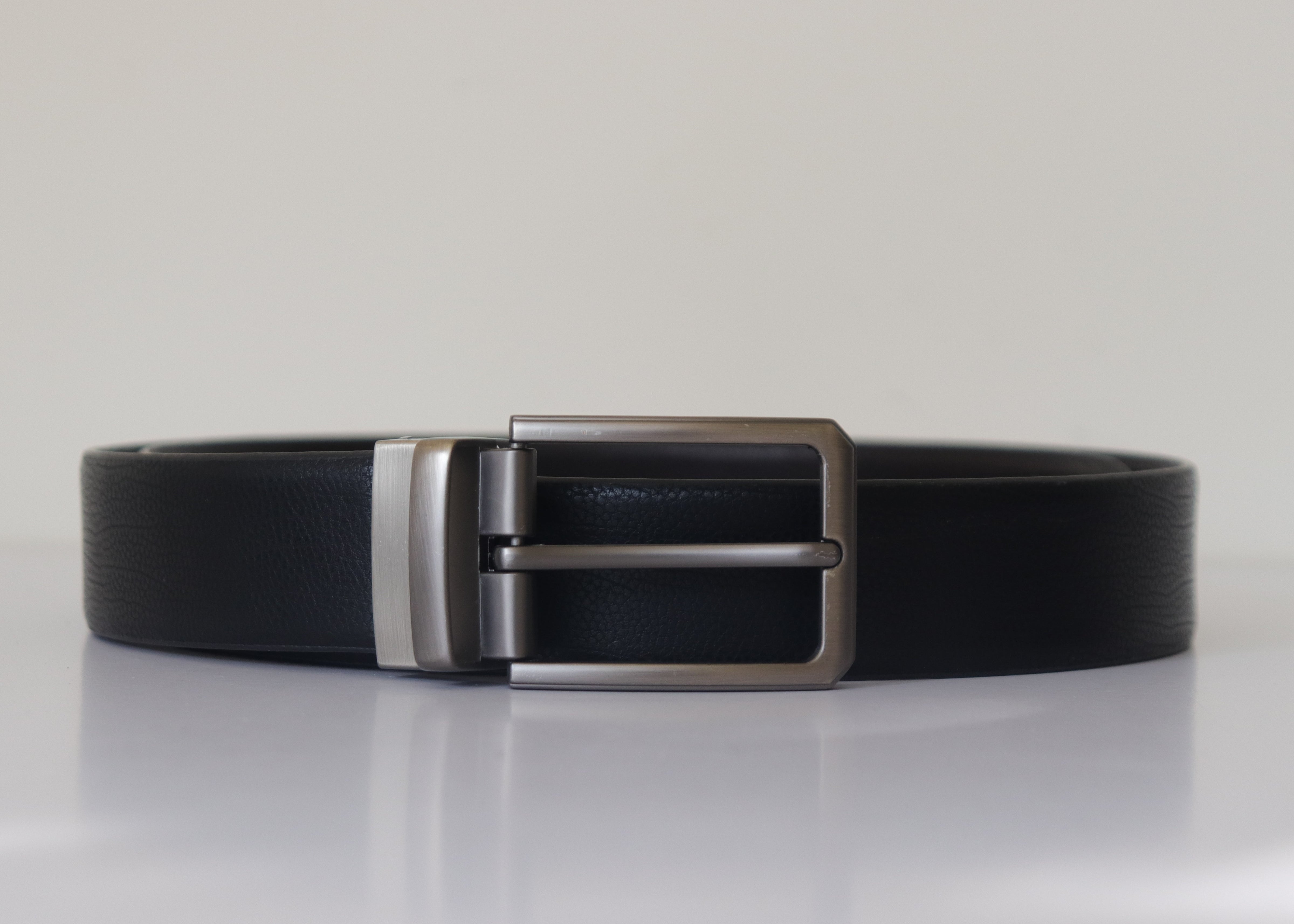 Men's Reversible Genuine Leather Belt - Black & Tan