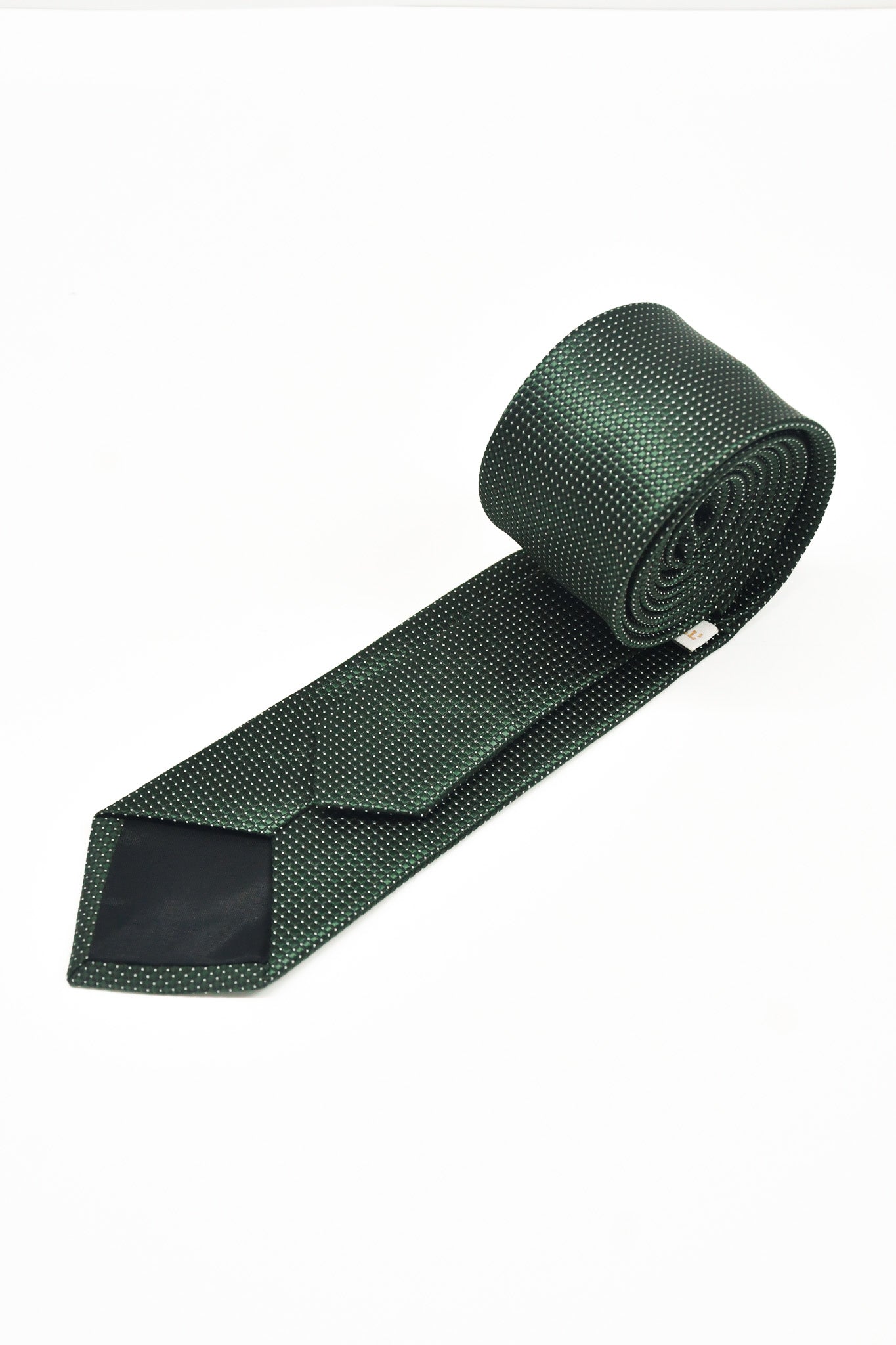 Men's Perfect Dobby Dotted Microfibre Formal Tie 150cm - Green