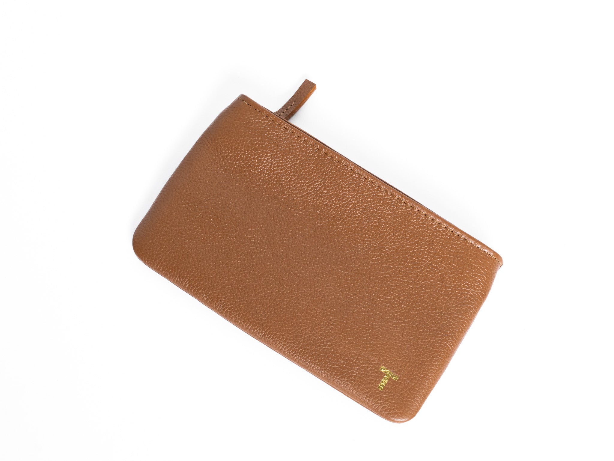 Dark Tan Leather Pouch