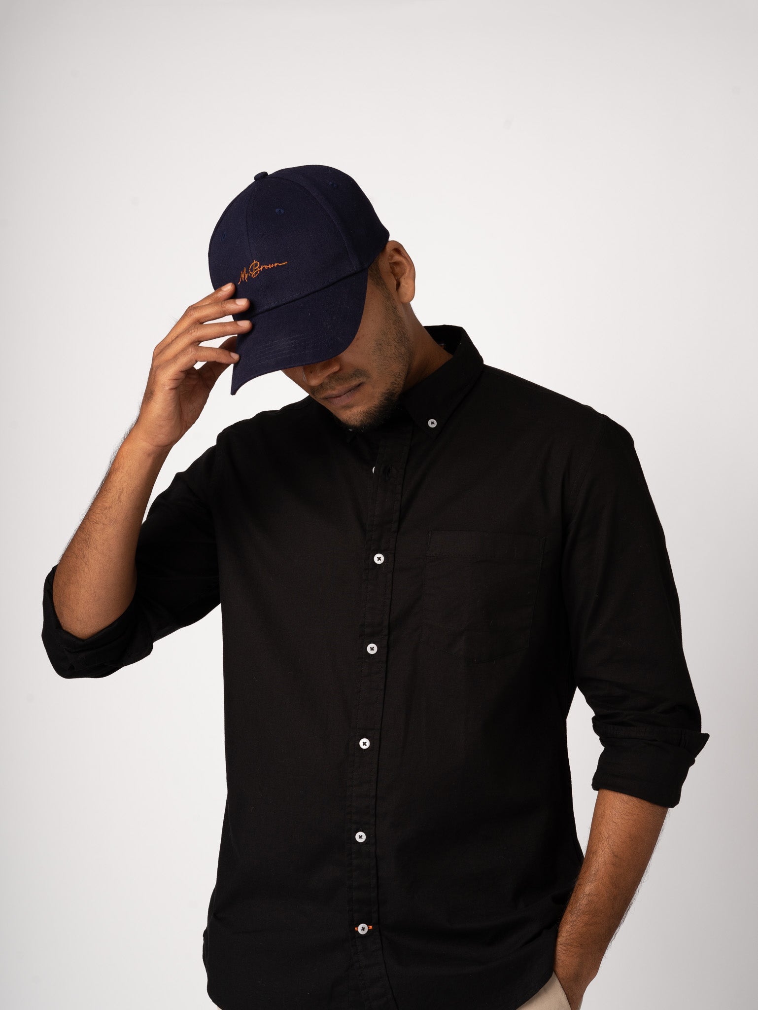 Mr.Brown Navy Cap