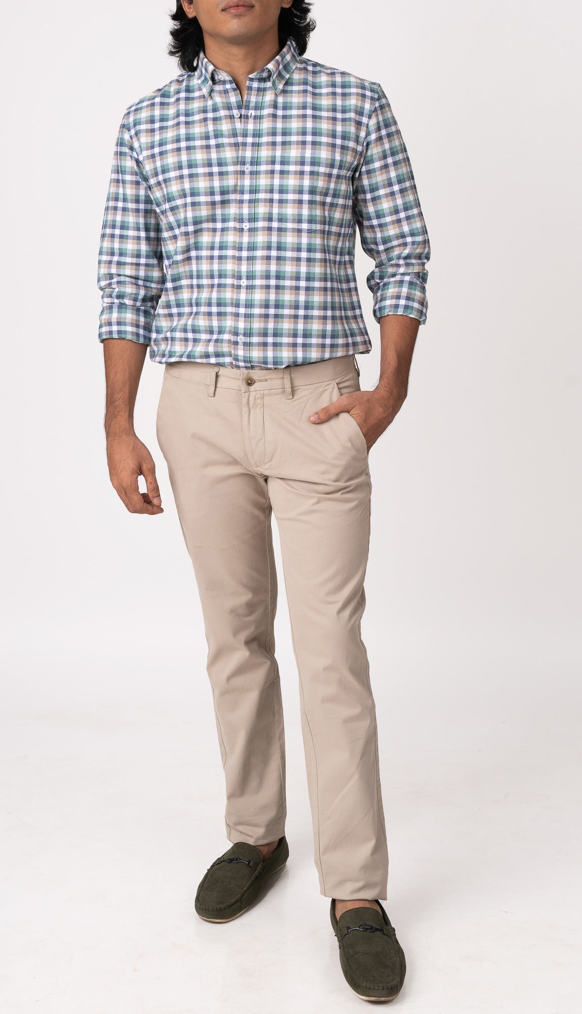 Bare Brown Multicolored Checkered Shirt