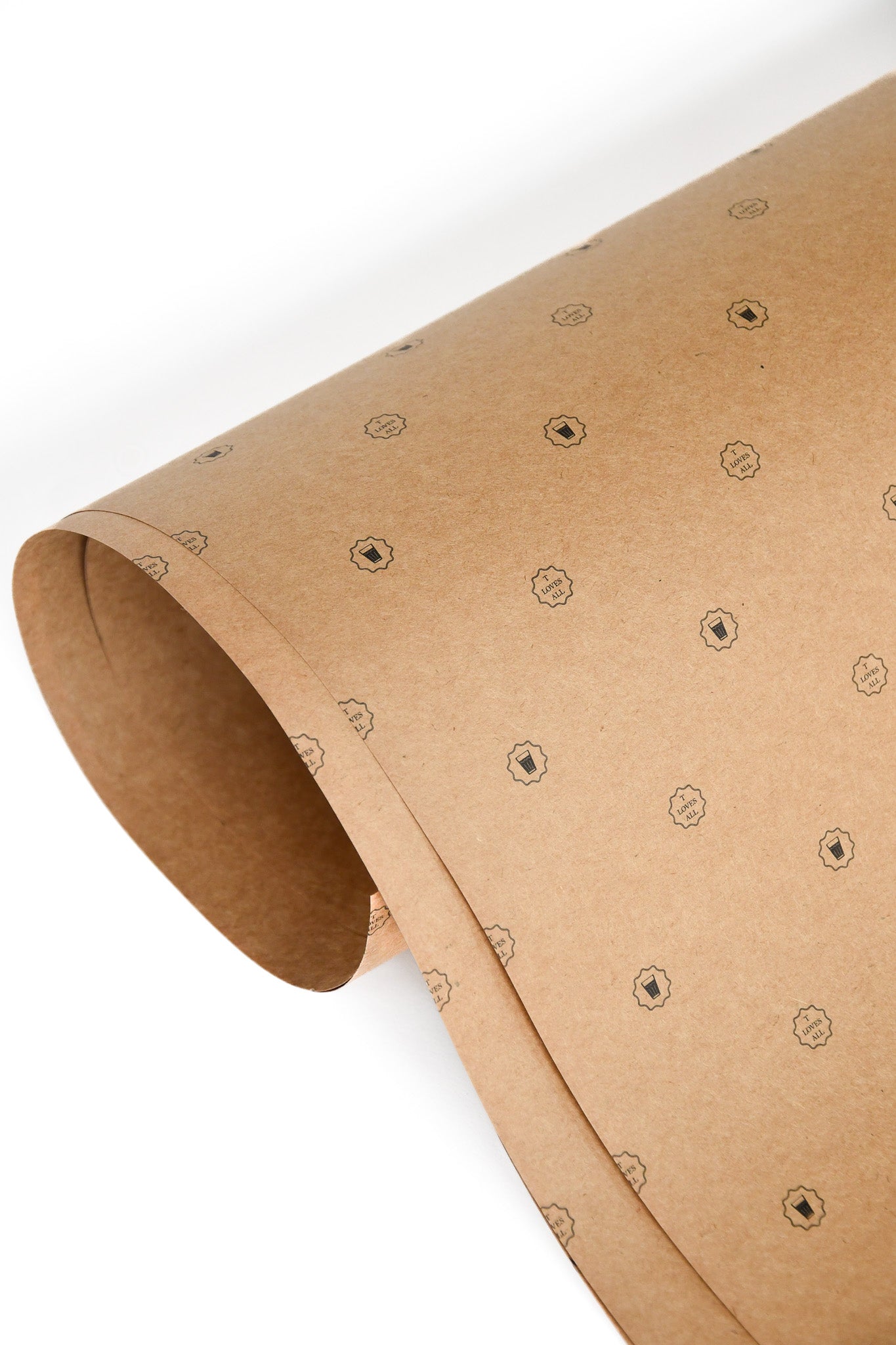 T Cup Printed Gift Wrap Paper - Brown Packing Box