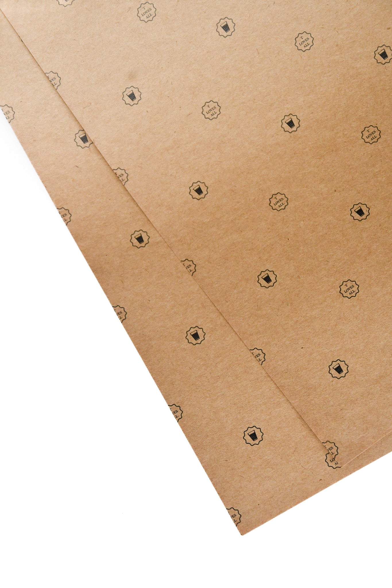 T Cup Printed Gift Wrap Paper - Brown Packing Box