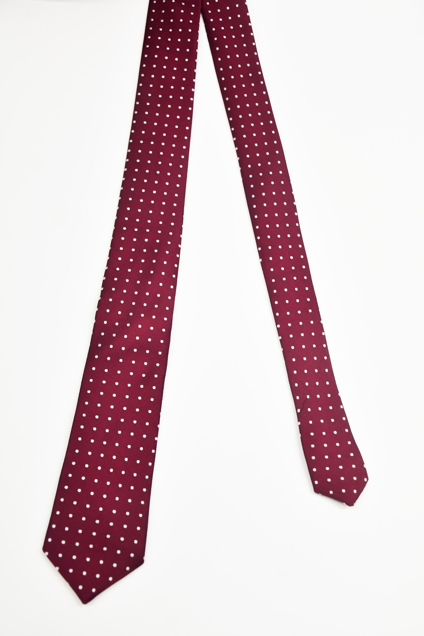 Men's Perfect Dobby - Dotted Microfibre Formal Tie 150cm - Red
