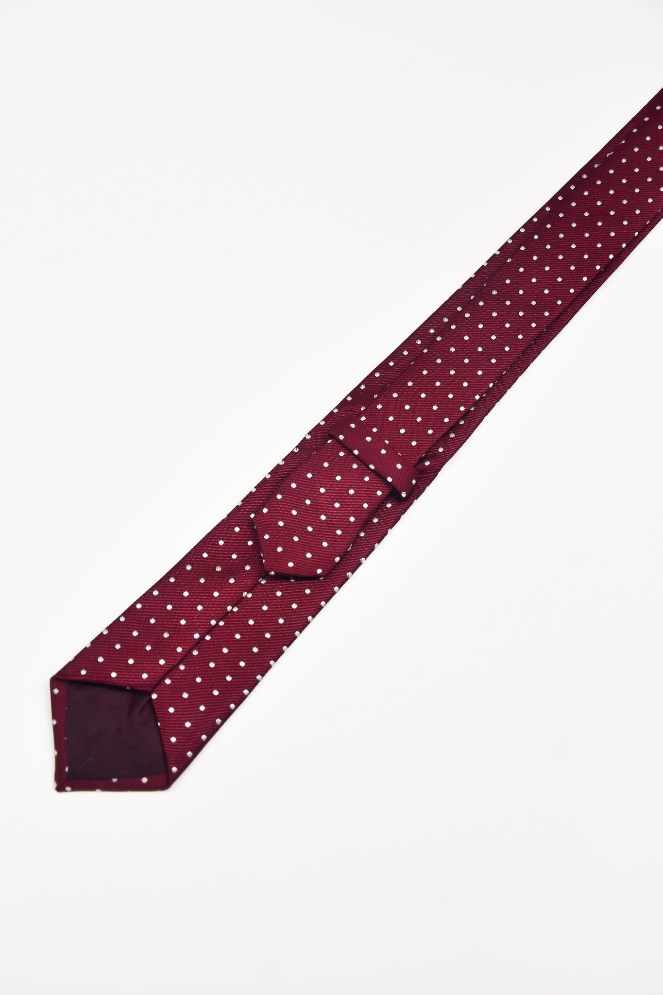 Men's Perfect Dobby - Dotted Microfibre Formal Tie 150cm - Red