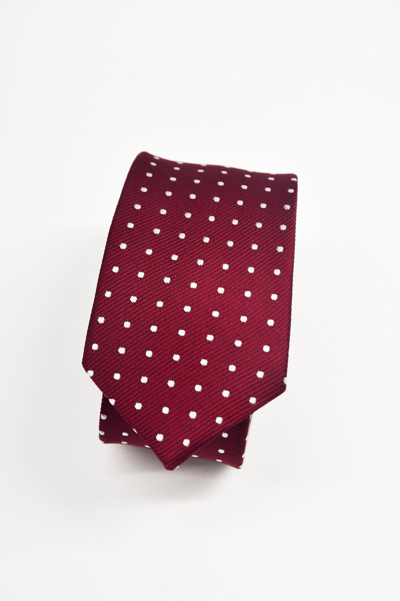 Men's Perfect Dobby - Dotted Microfibre Formal Tie 150cm - Red