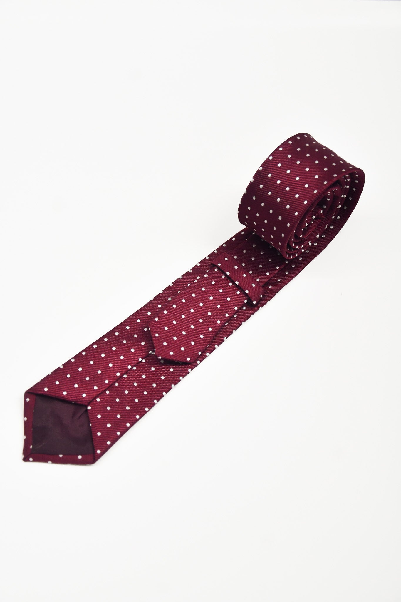 Men's Perfect Dobby - Dotted Microfibre Formal Tie 150cm - Red