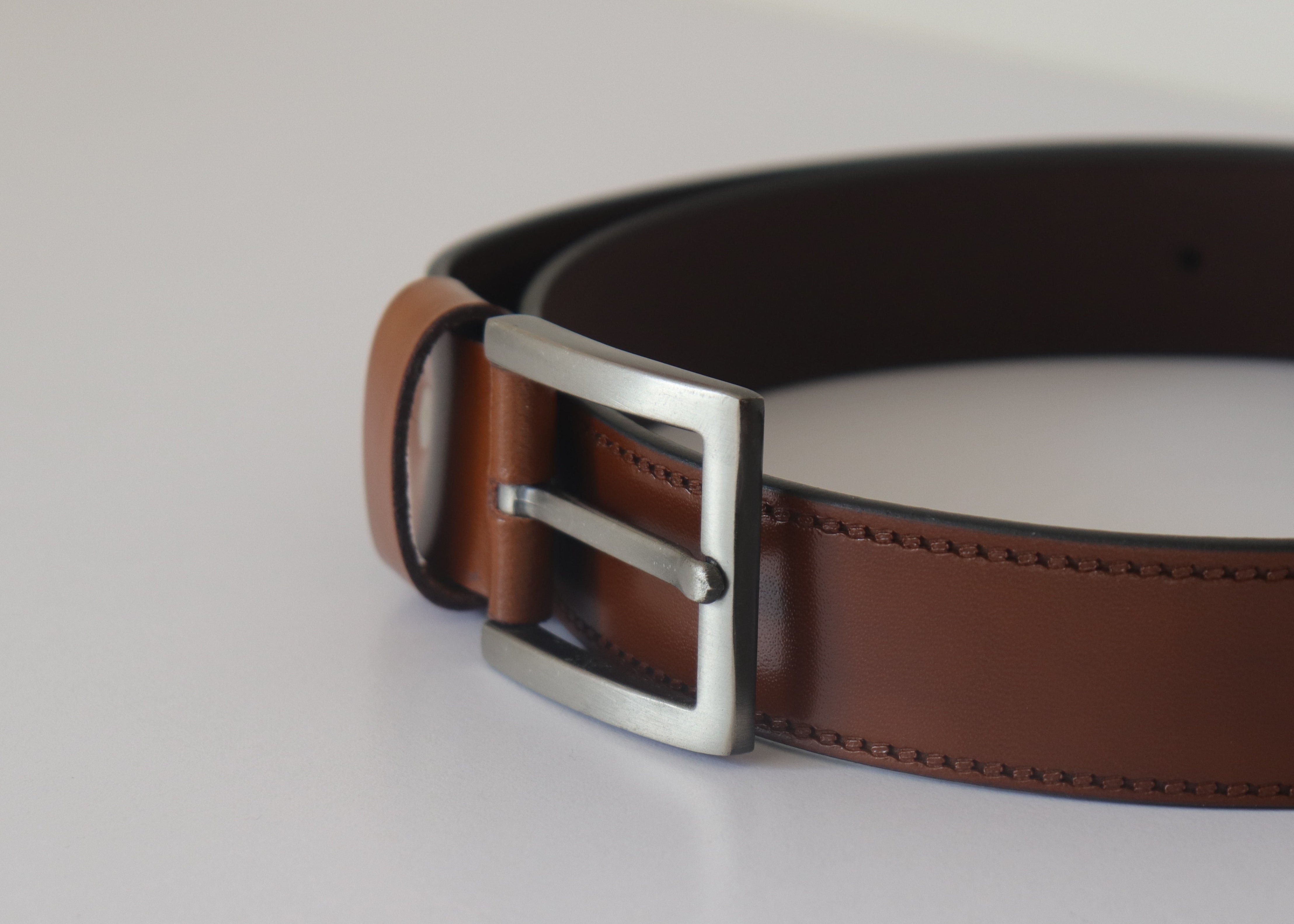 Men's Genuine Leather Belt - Tan