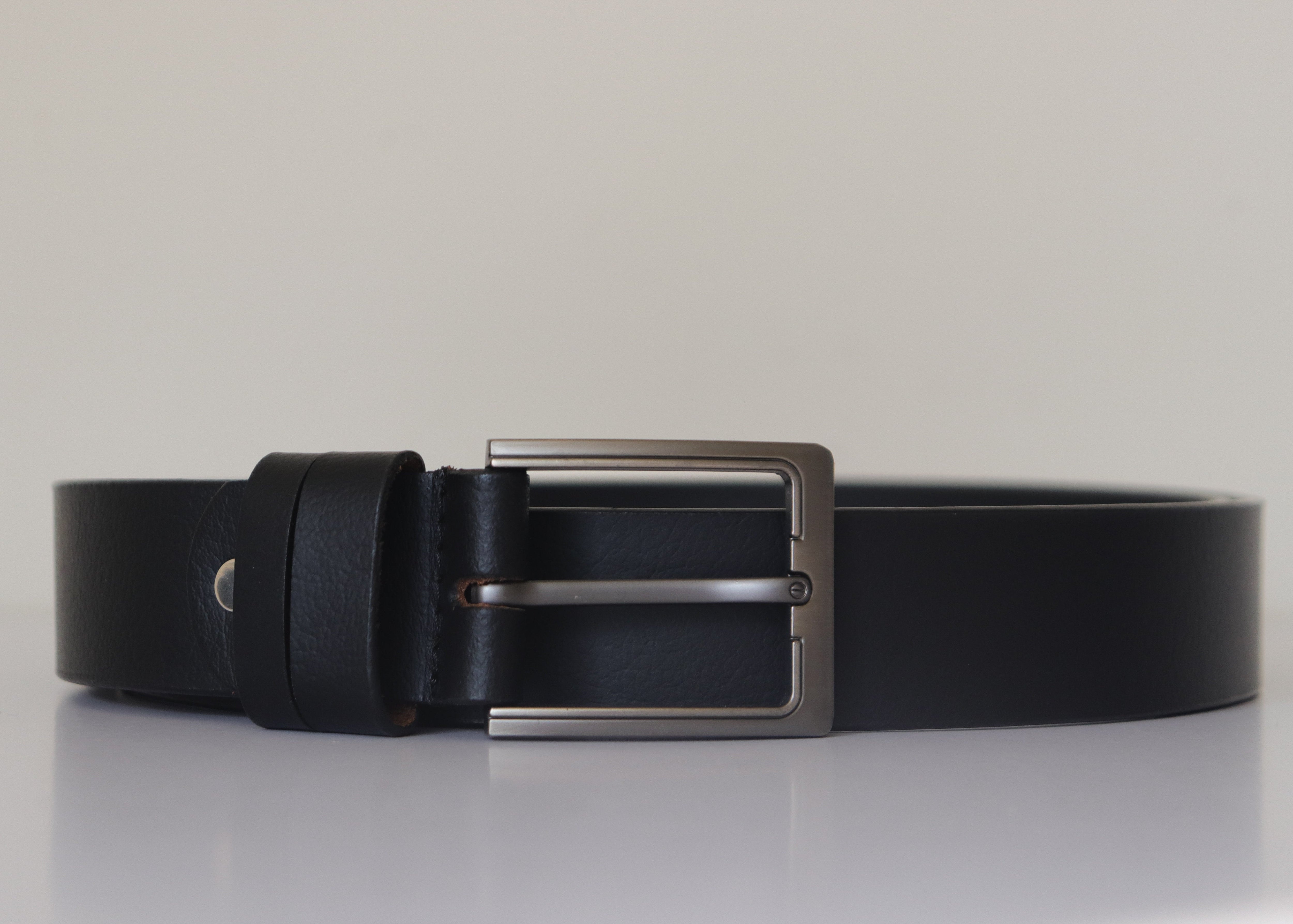 Men's Genuine Leather Belt - Black