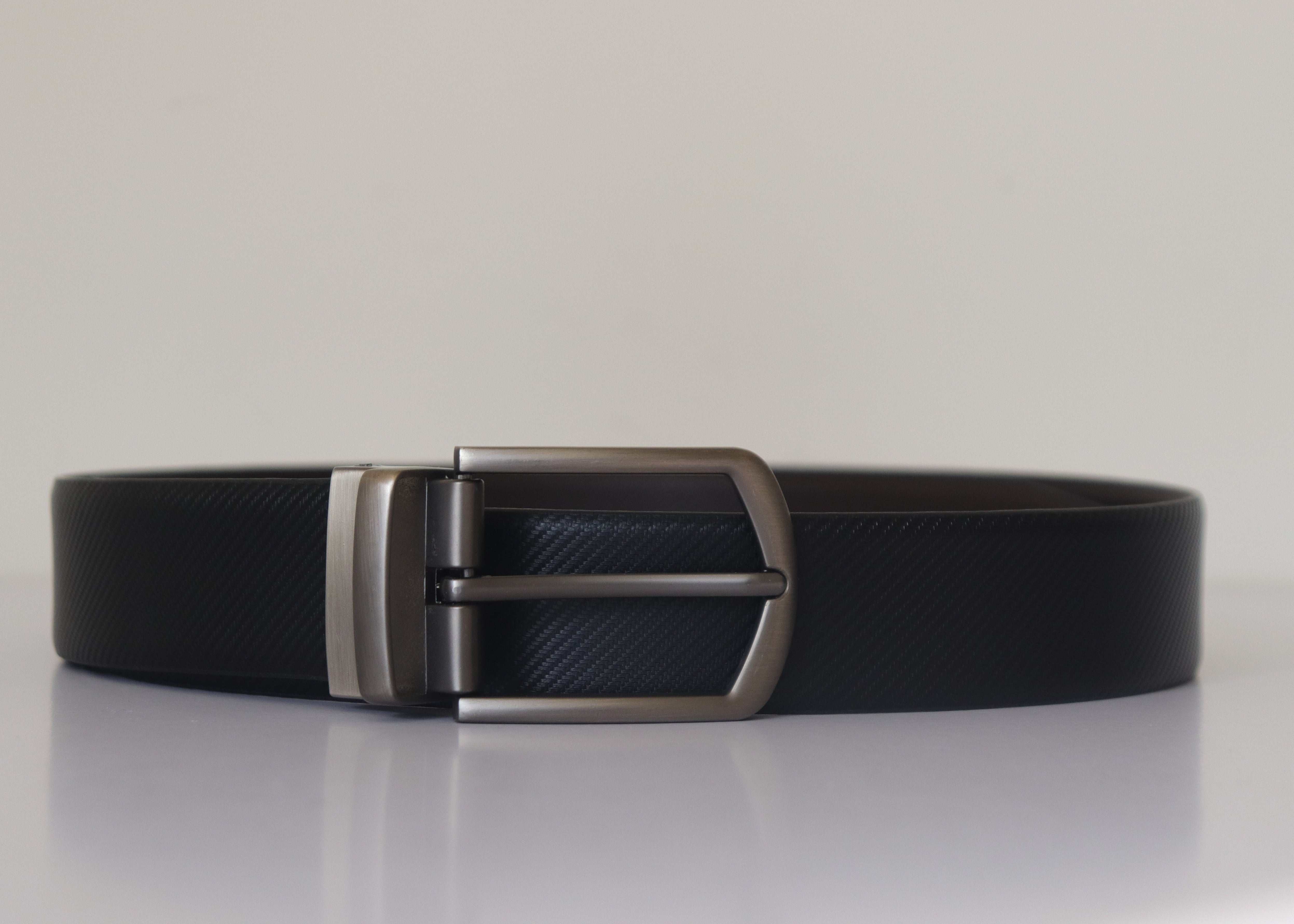 Men's Reversible Genuine Leather Belt - Black & Brown