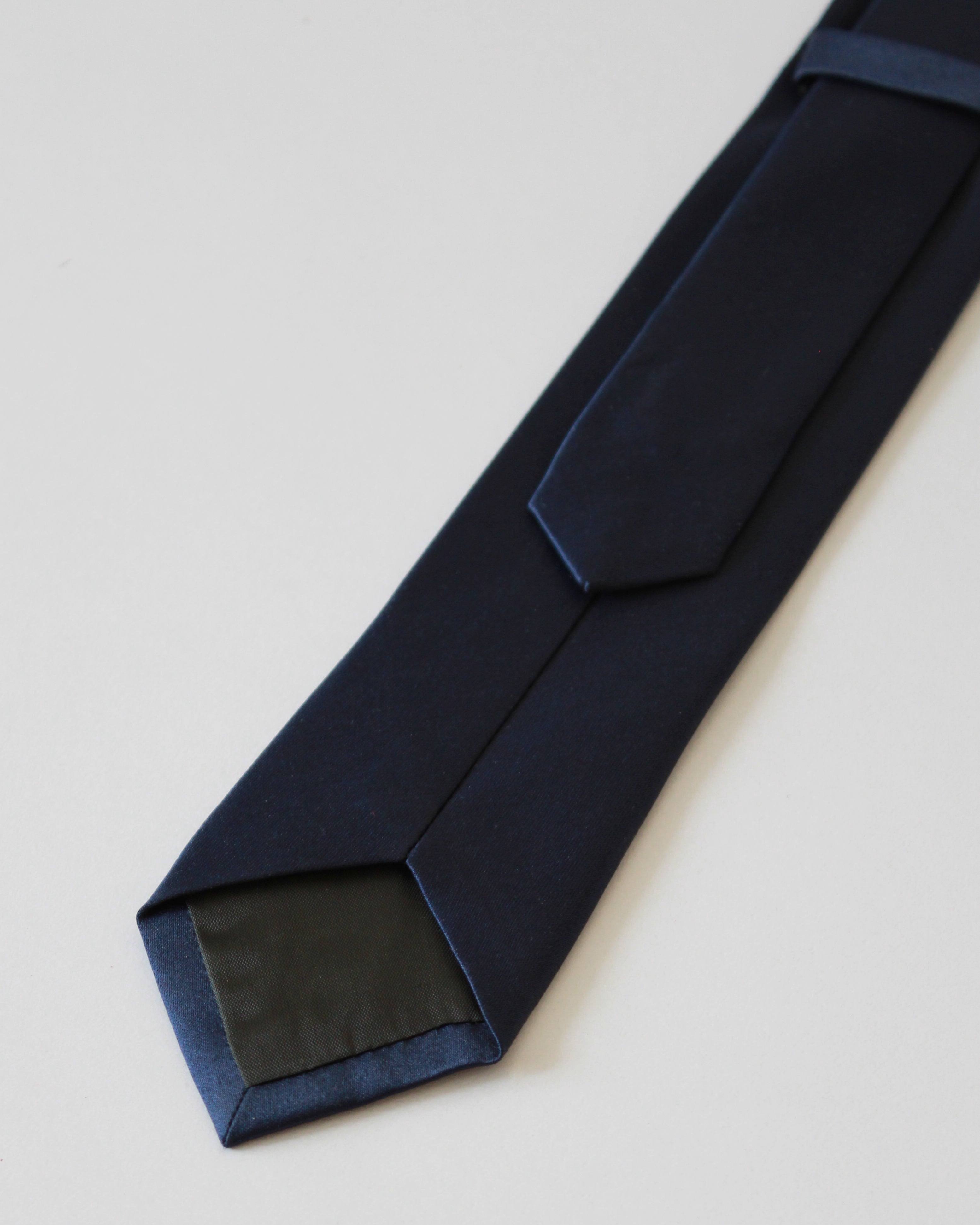 Men's Perfect Plain Satin Tie 150cm - Navy