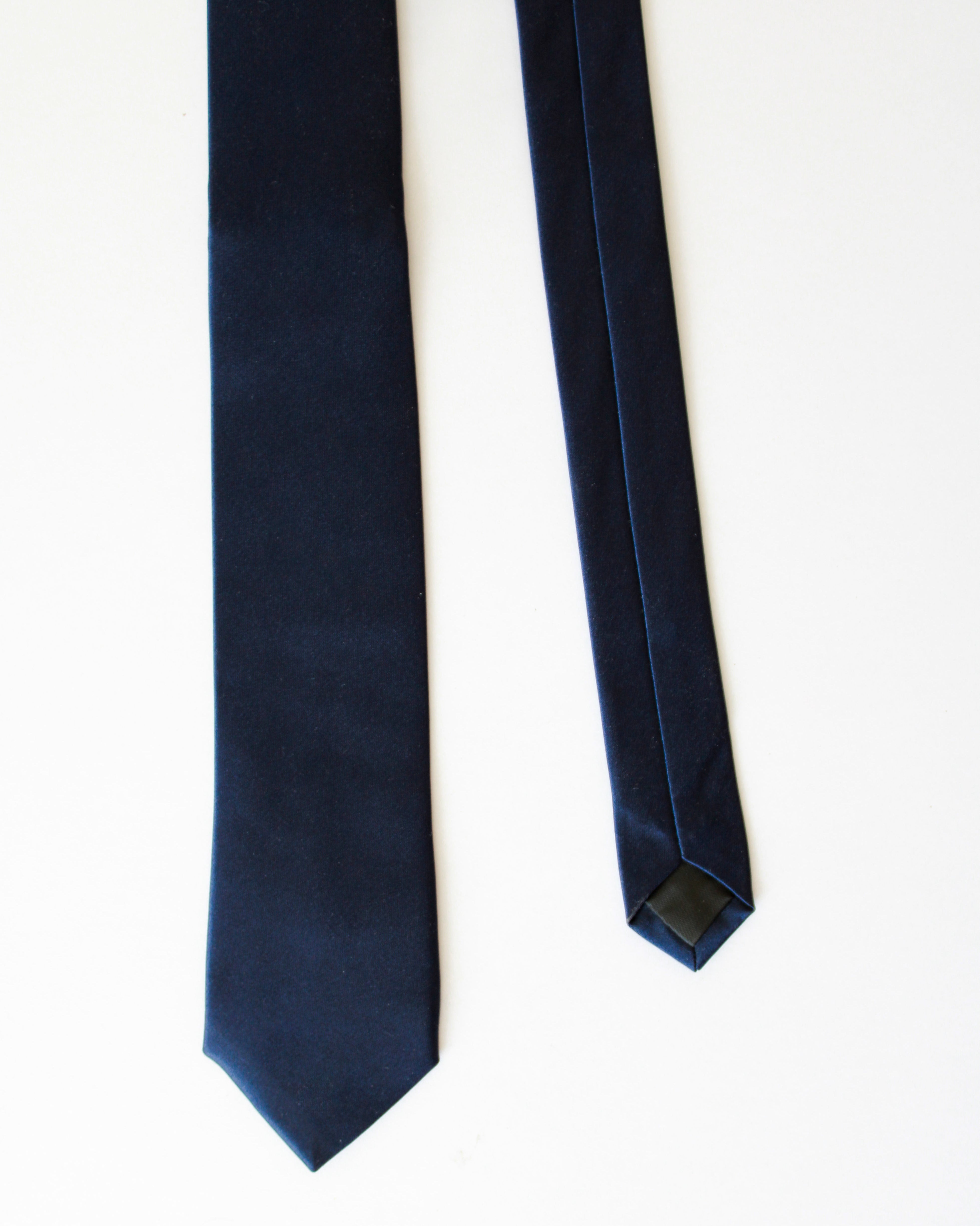Men's Perfect Plain Satin Tie 150cm - Navy