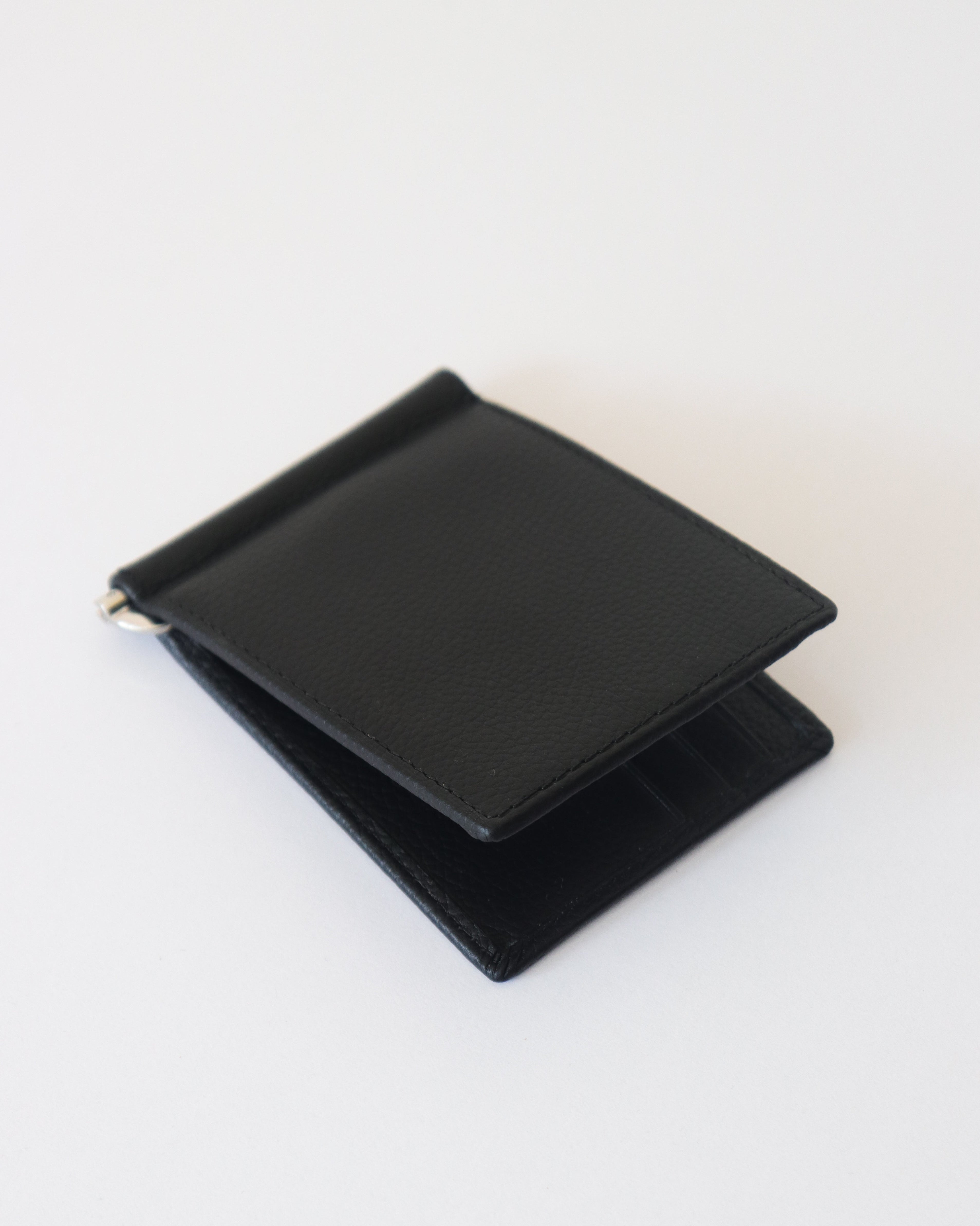 Genuine Leather Black Money Clip With RFID Protection