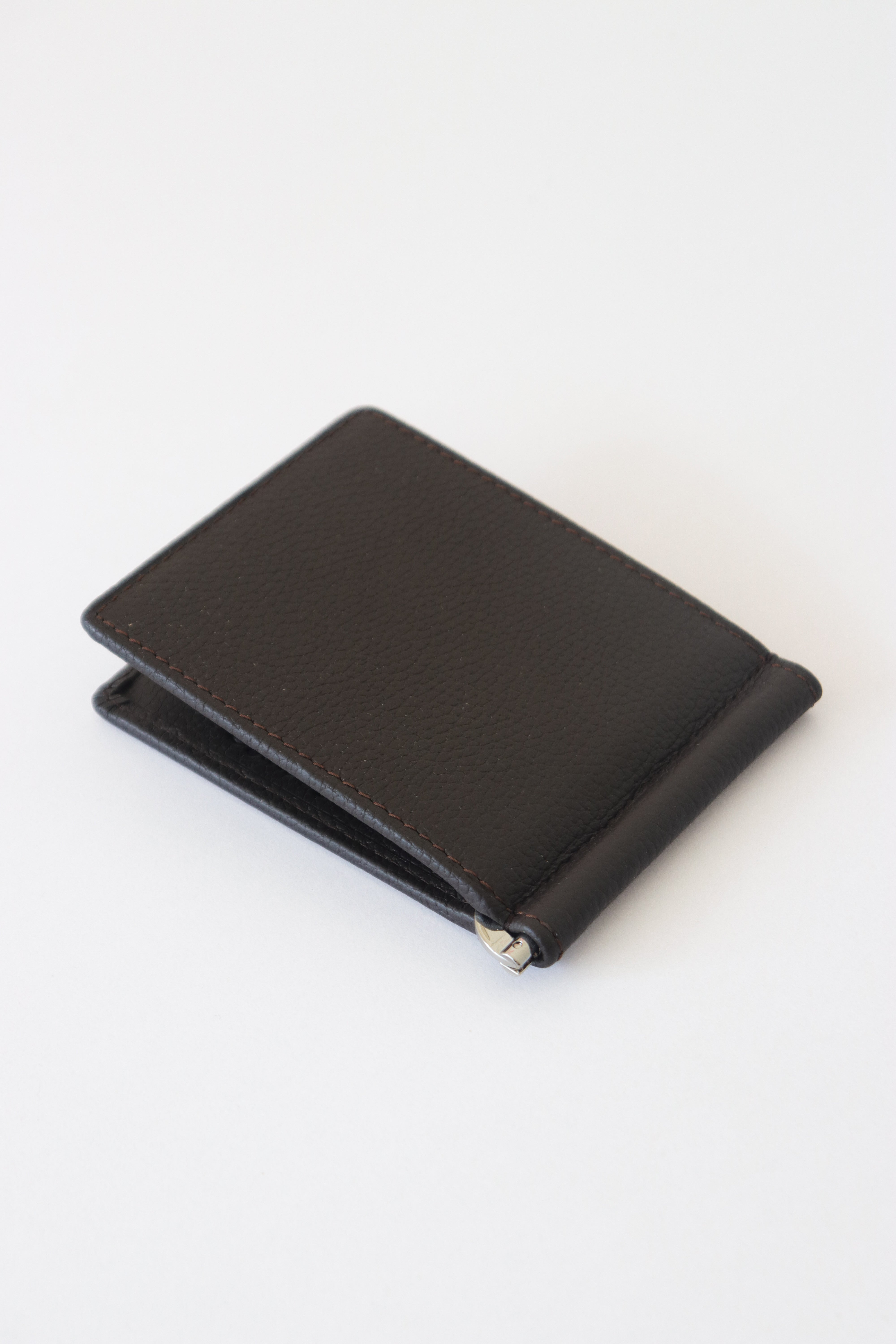 Genuine Leather Brown Money Clip With RFID Protection