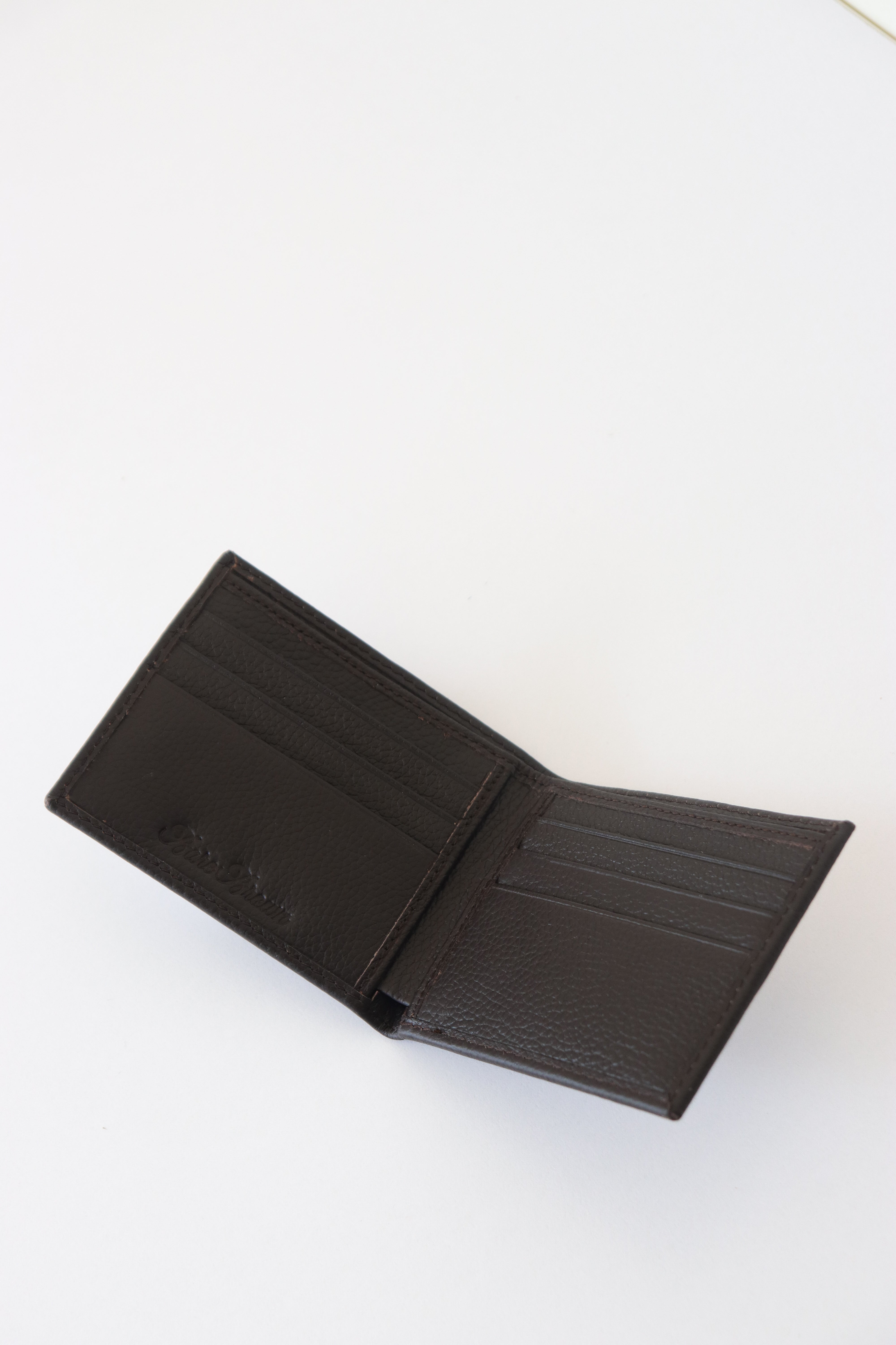 Genuine Leather Brown Bi-fold Wallet With RFID Protection