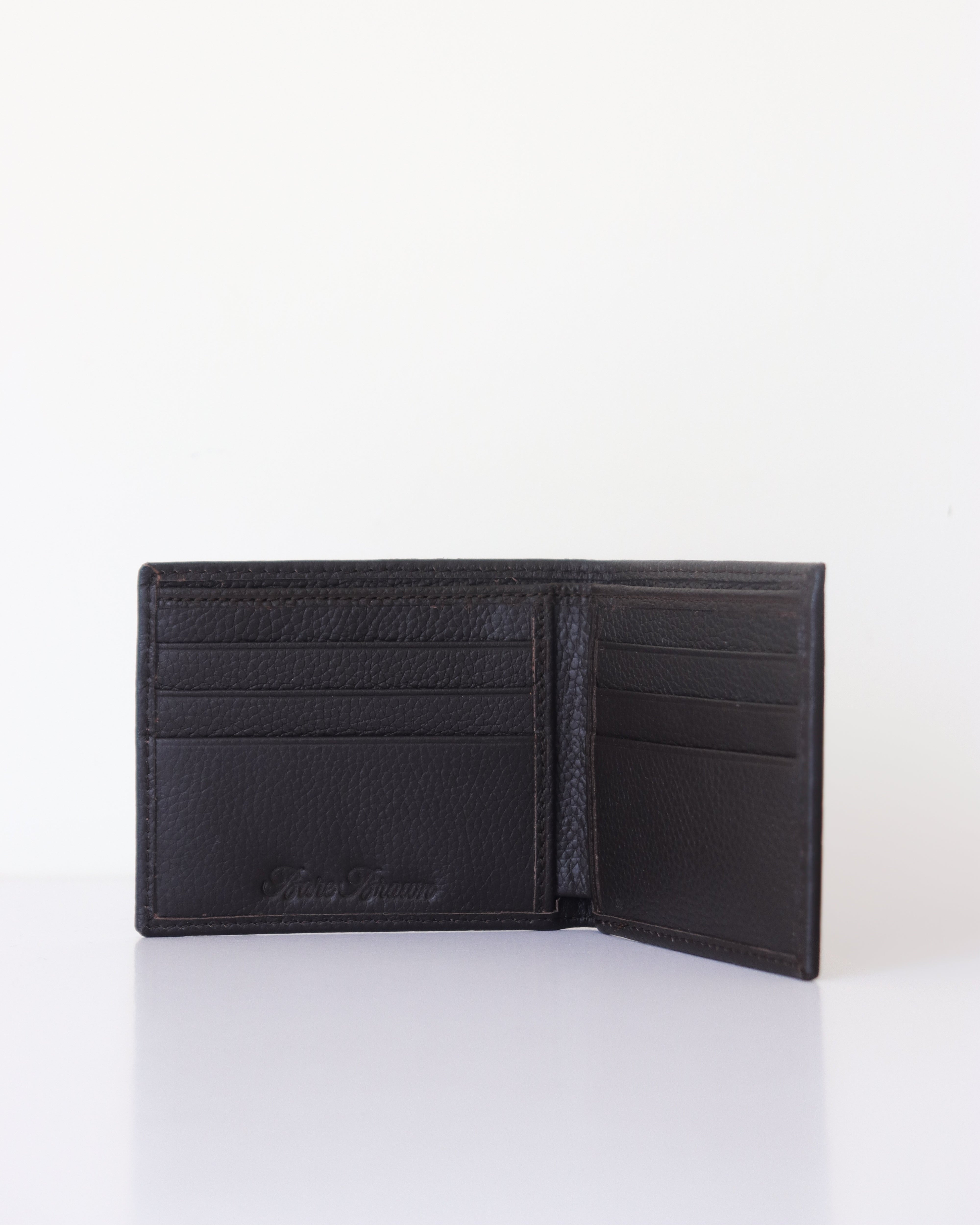 Genuine Leather Brown Bi-fold Wallet With RFID Protection