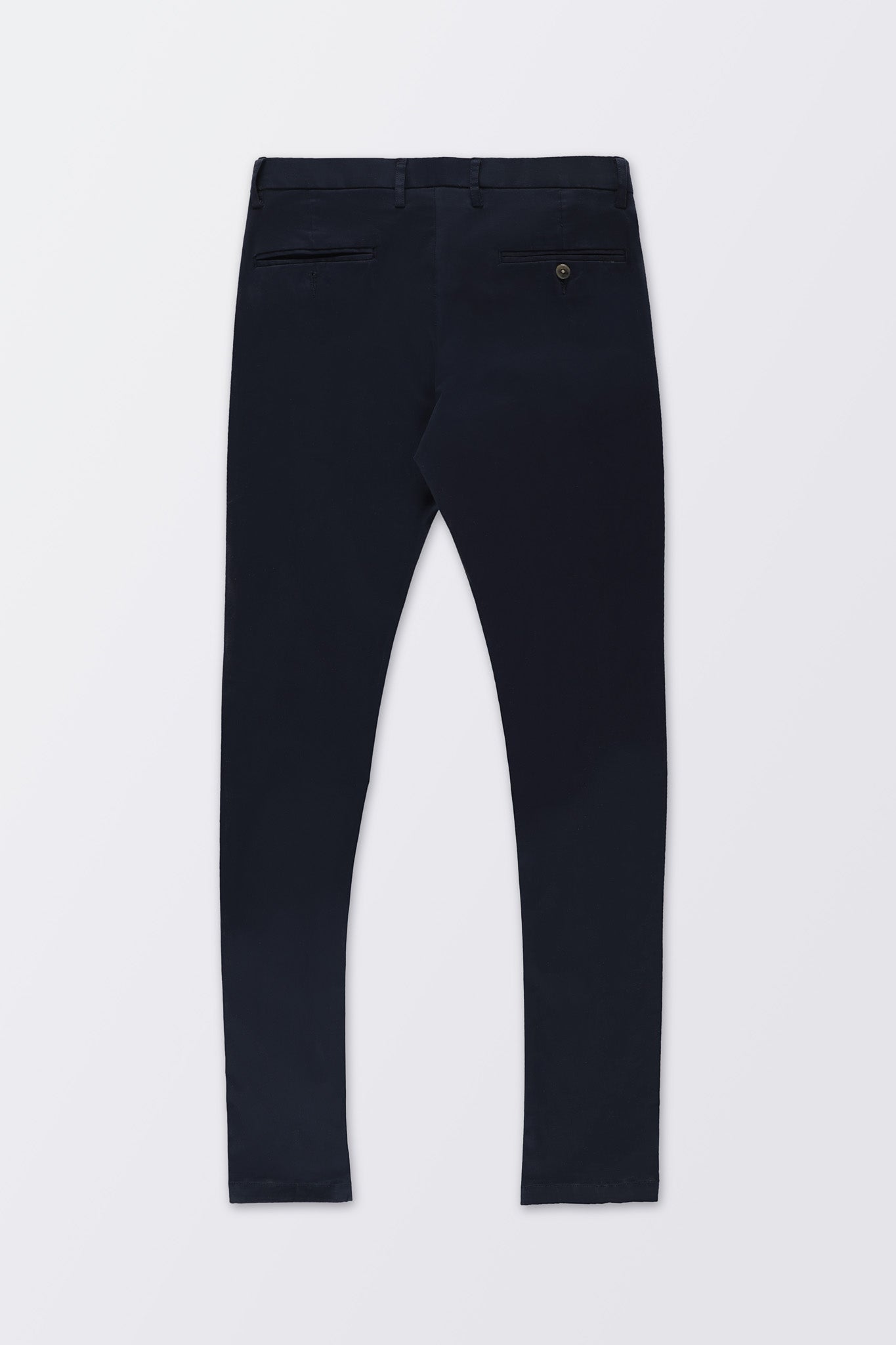 Bare Brown Stretch Slim Fit Cotton Chinos - Navy
