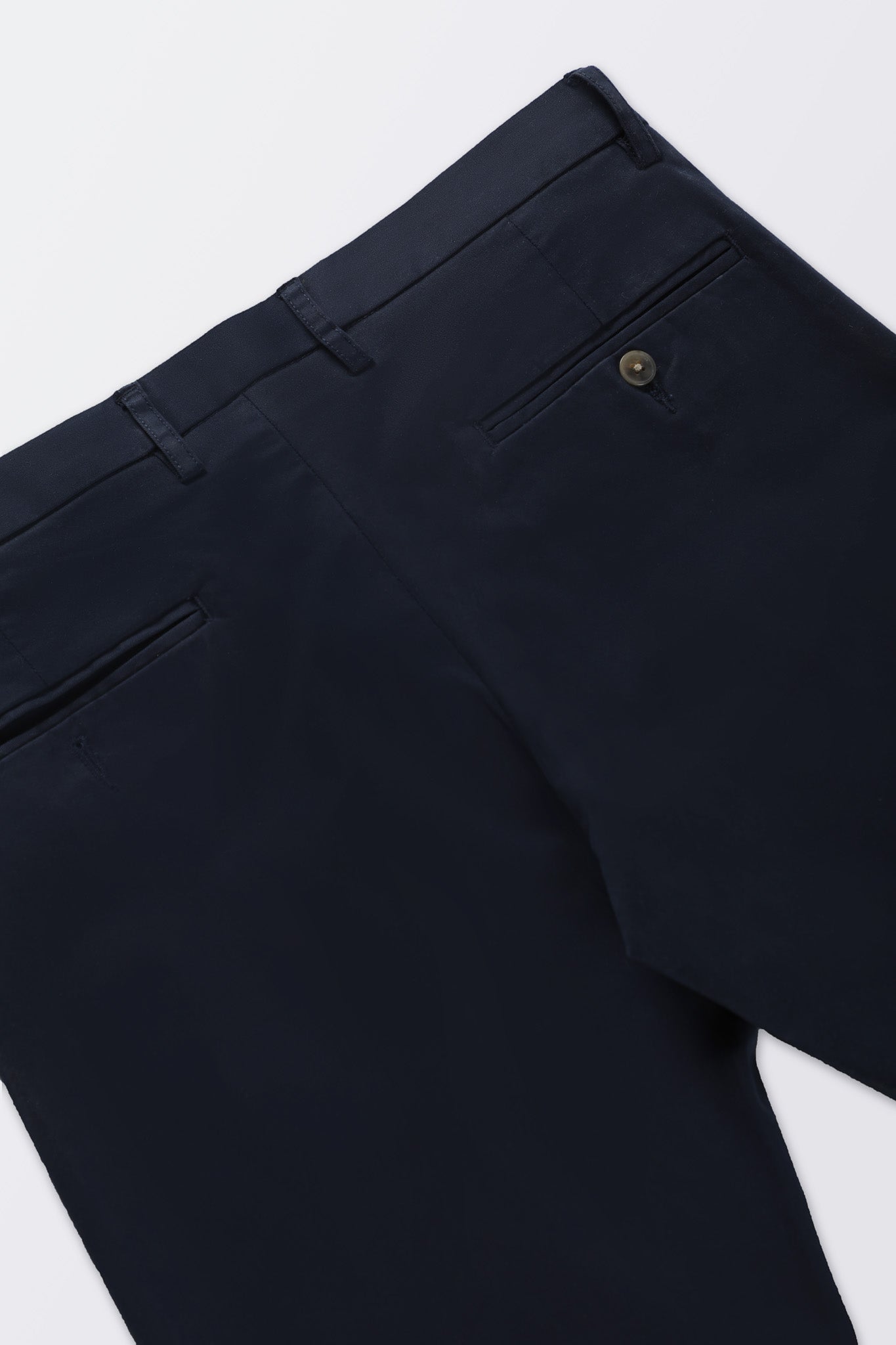 Bare Brown Stretch Slim Fit Cotton Chinos - Navy