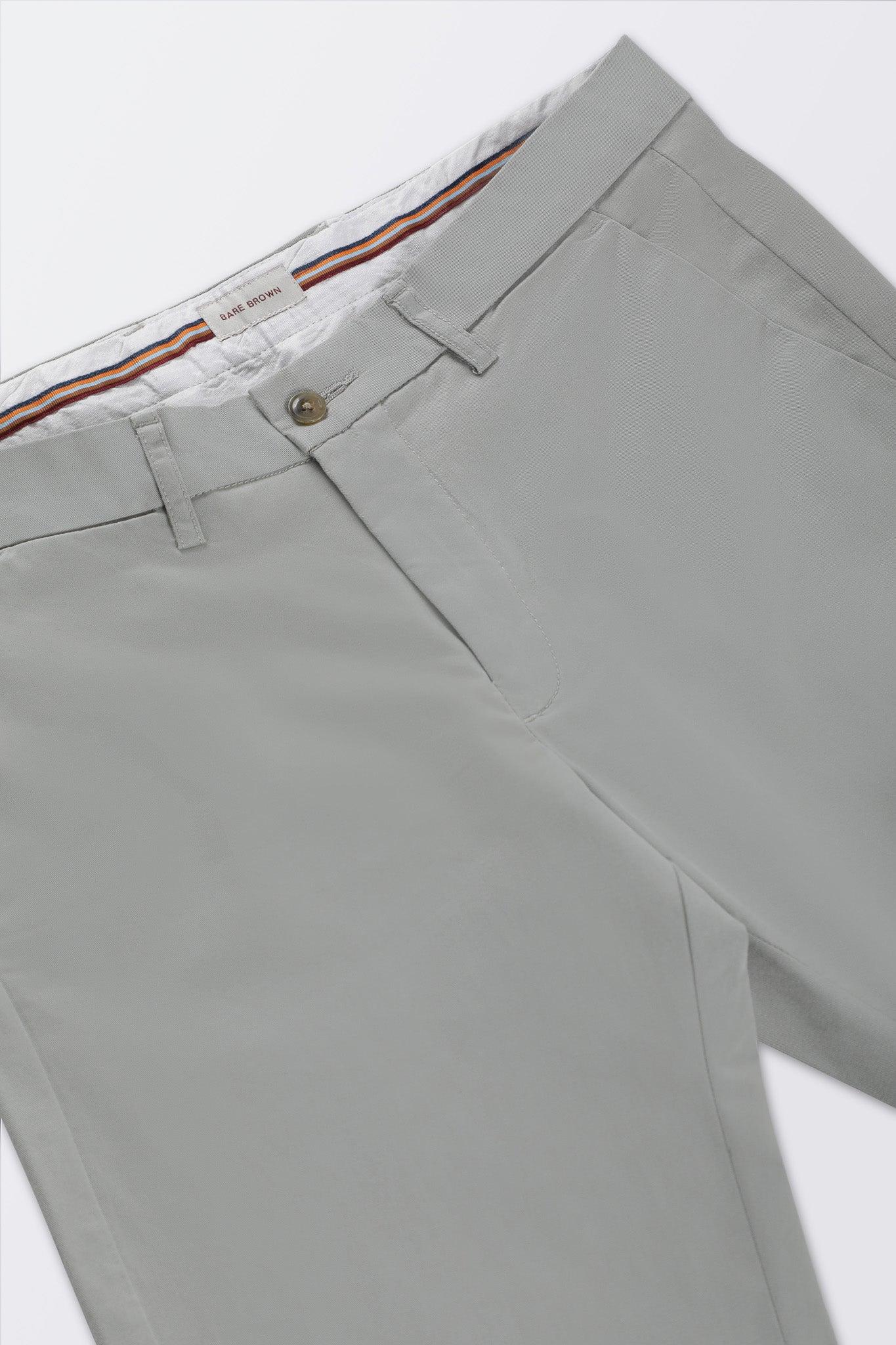 Bare Brown Stretch Slim Fit Cotton Chinos - Green