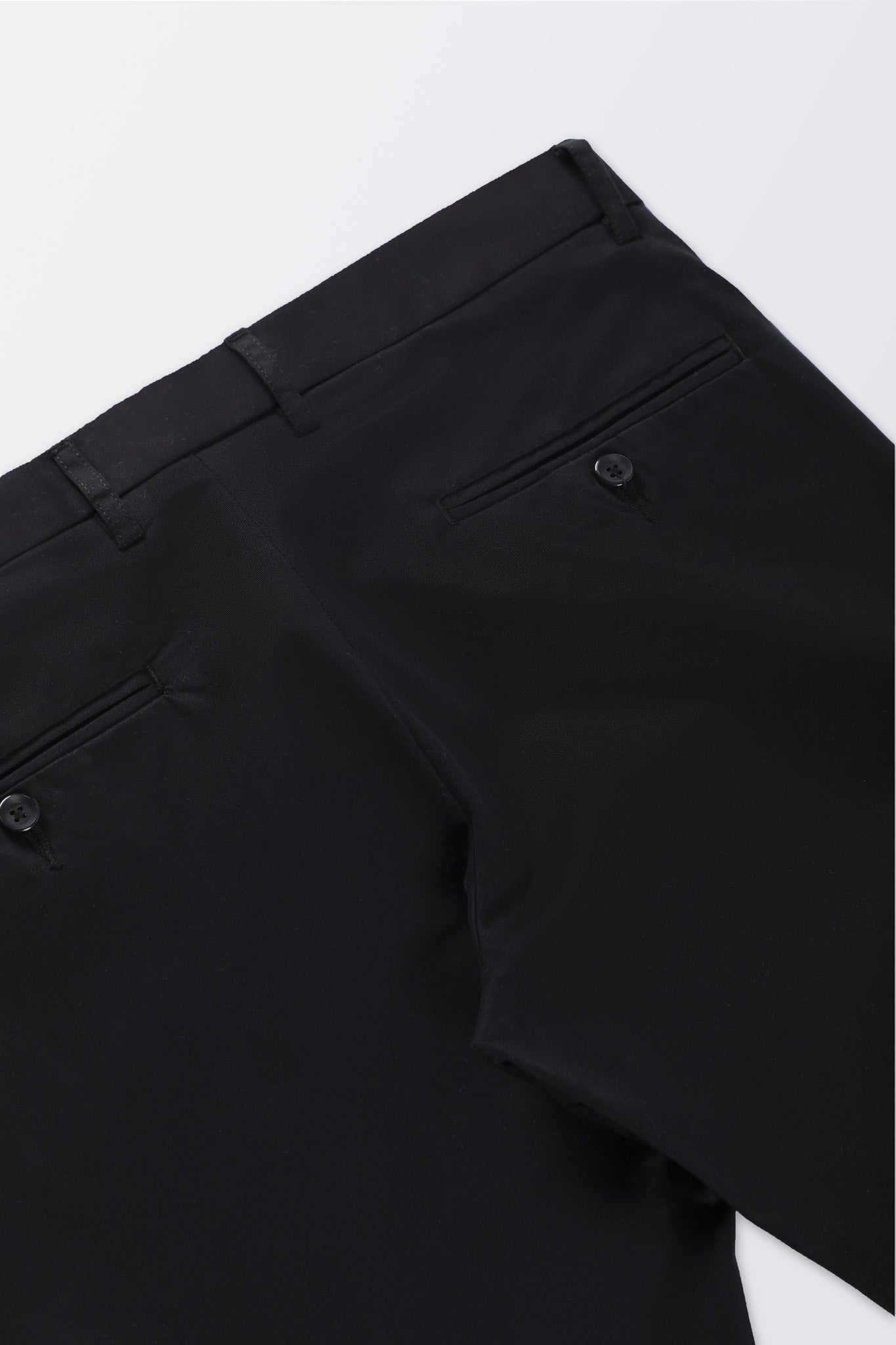 Bare Brown Stretch Slim Fit Cotton Chinos - Black