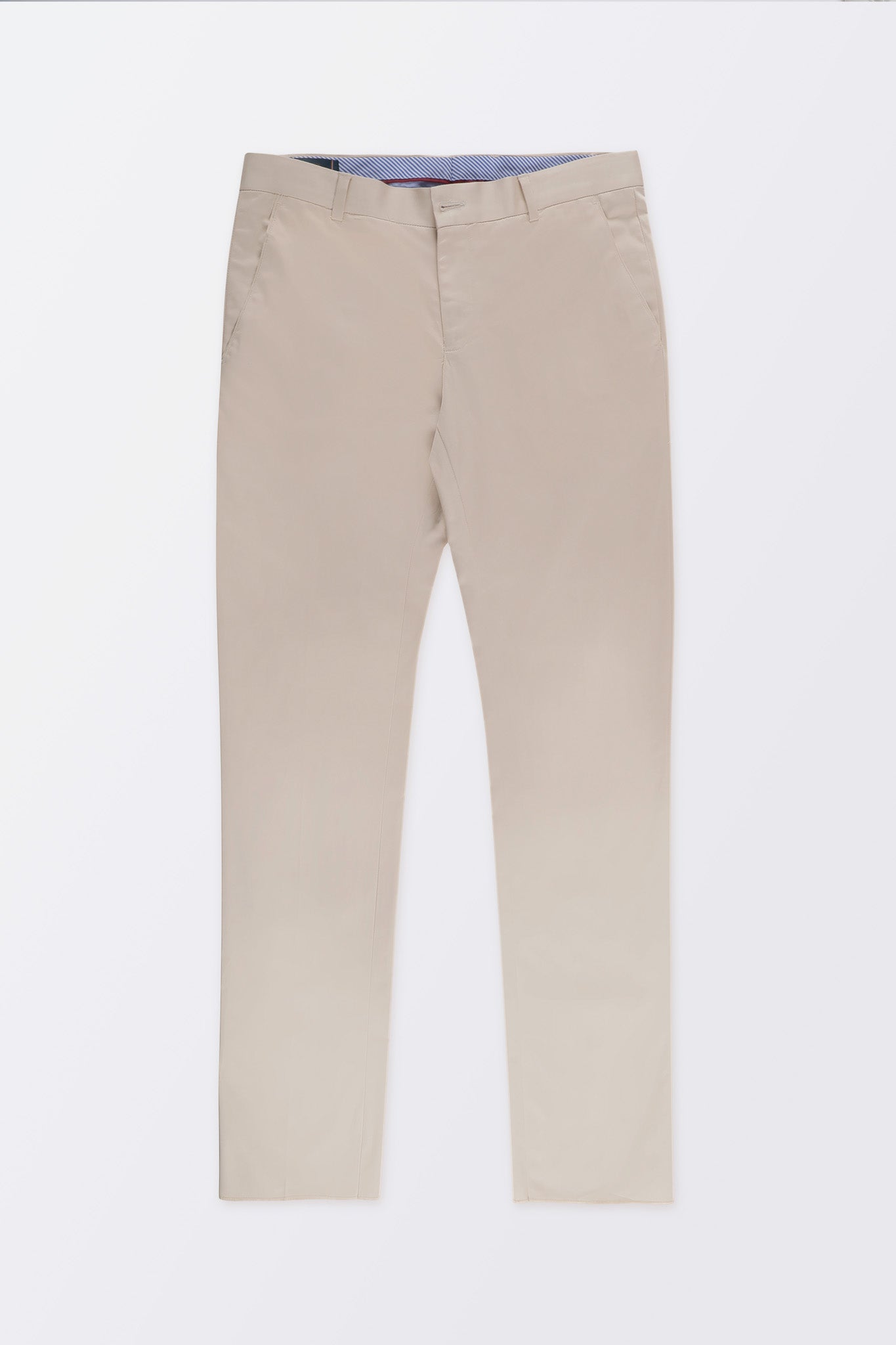 Bare Brown Stretch Slim Fit Cotton Chinos - Khaki
