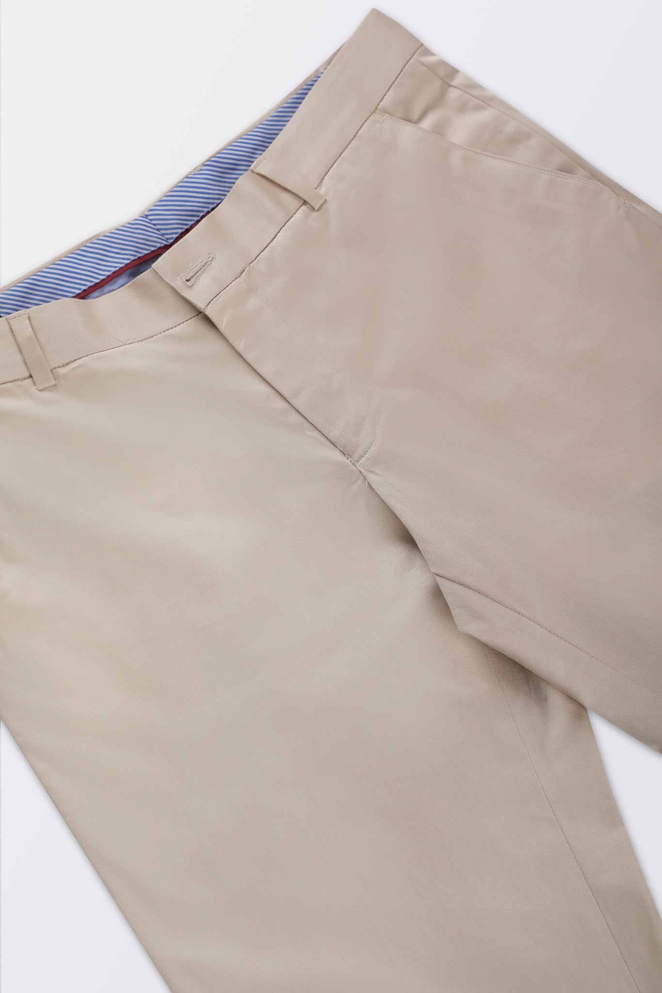 Bare Brown Stretch Slim Fit Cotton Chinos - Khaki
