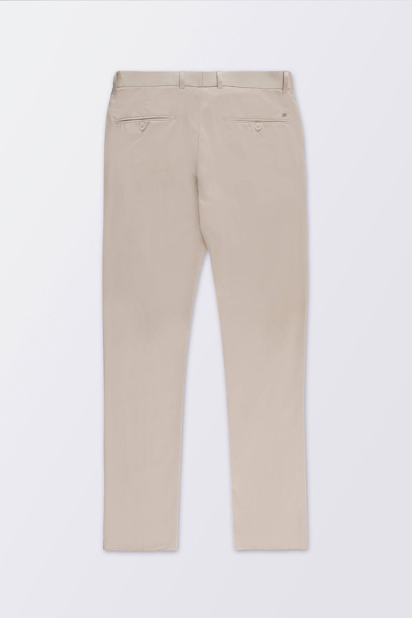 Bare Brown Stretch Slim Fit Cotton Chinos - Khaki