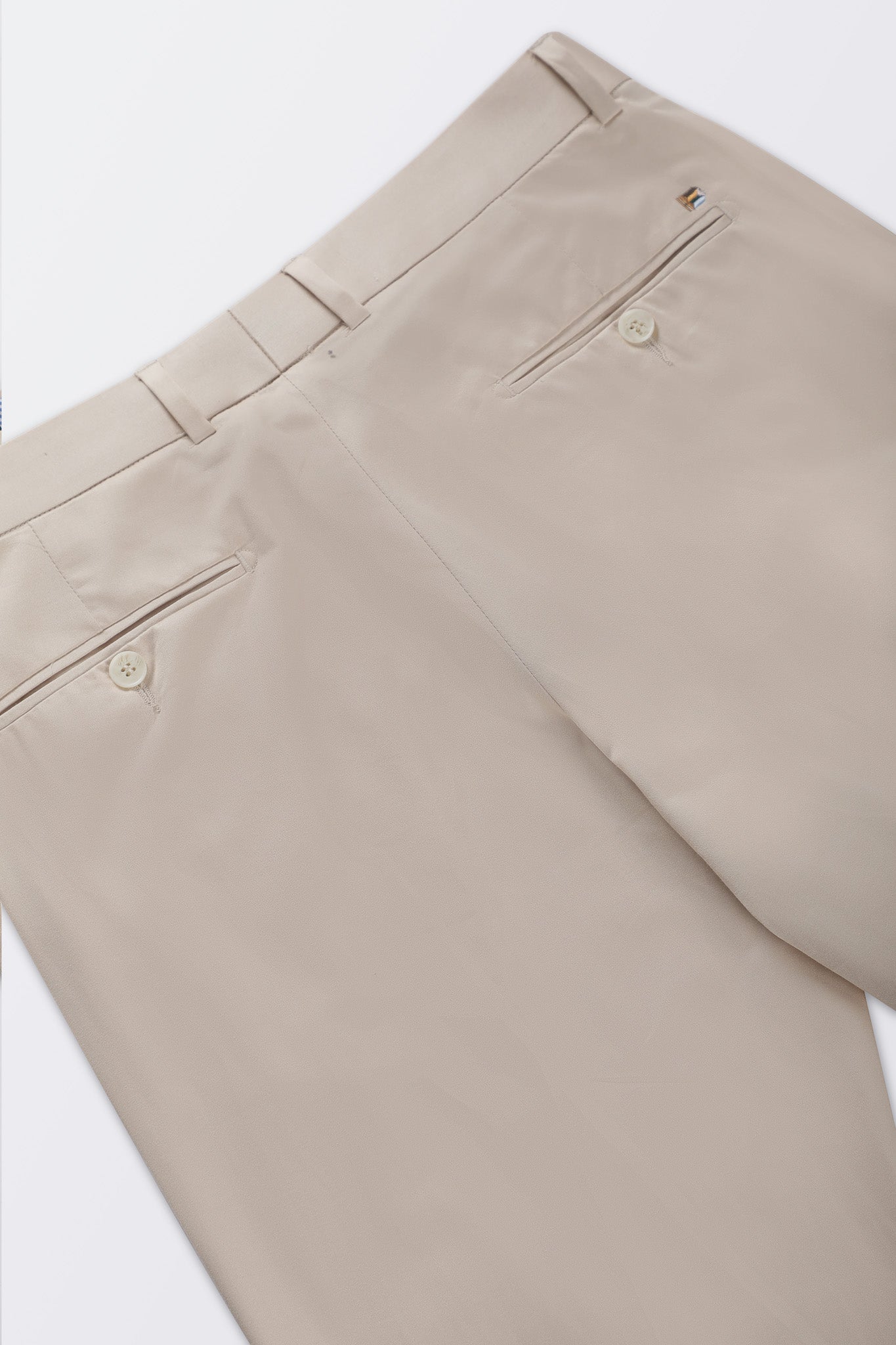 Bare Brown Stretch Slim Fit Cotton Chinos - Khaki