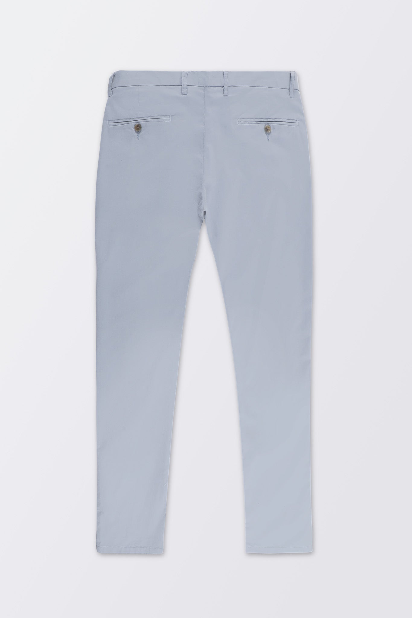 Bare Brown Stretch Slim Fit Cotton Chinos - Light Blue