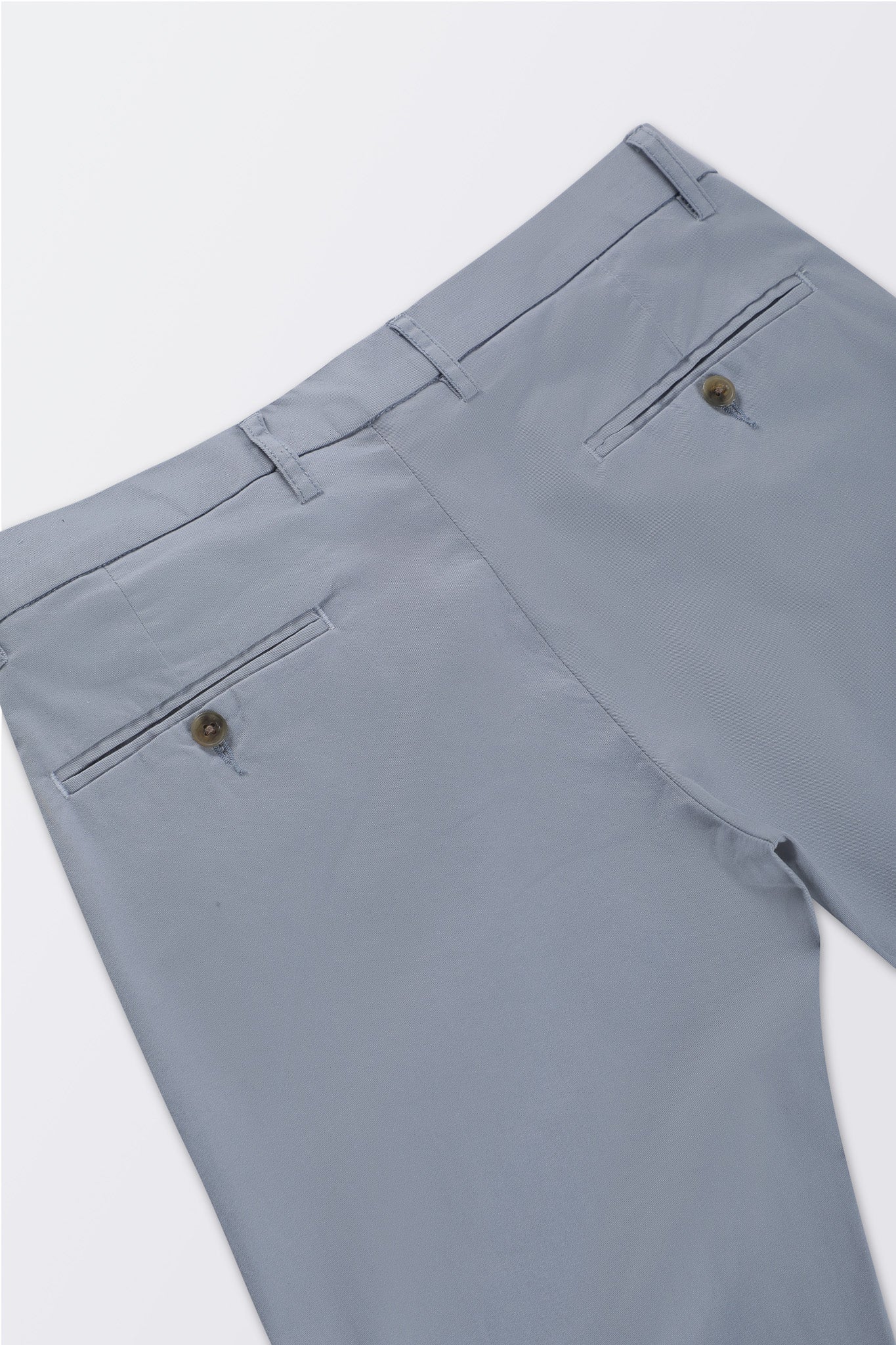 Bare Brown Stretch Slim Fit Cotton Chinos - Light Blue