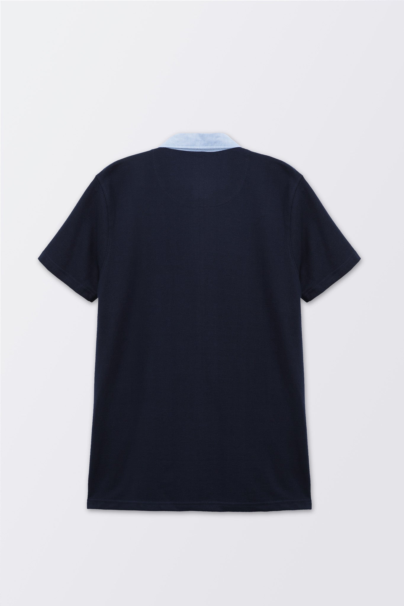 Bare Brown Navy Slim Fit Lightweight Polo T-Shirt
