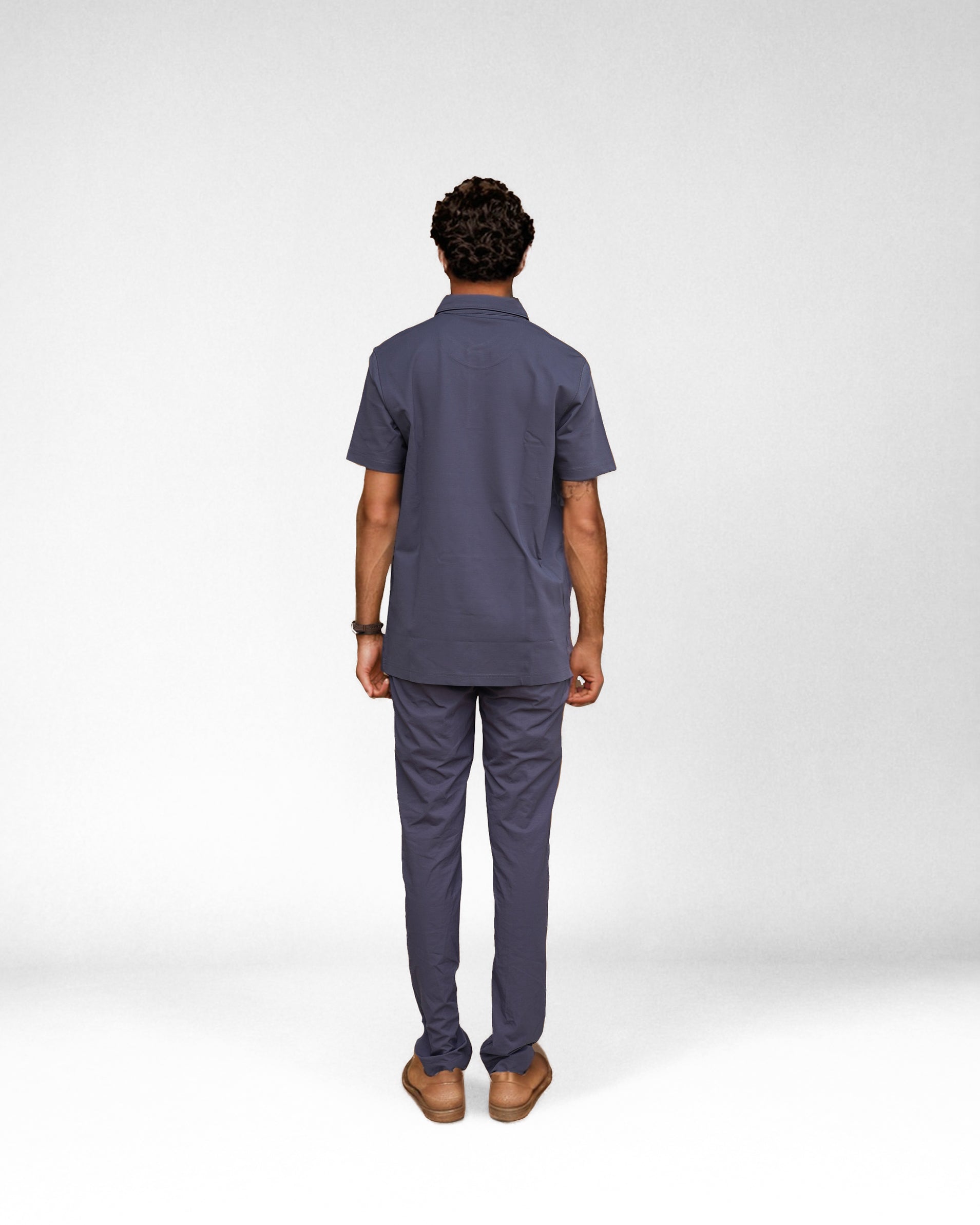 Bare Brown Ash Slim Fit Polo T-Shirt