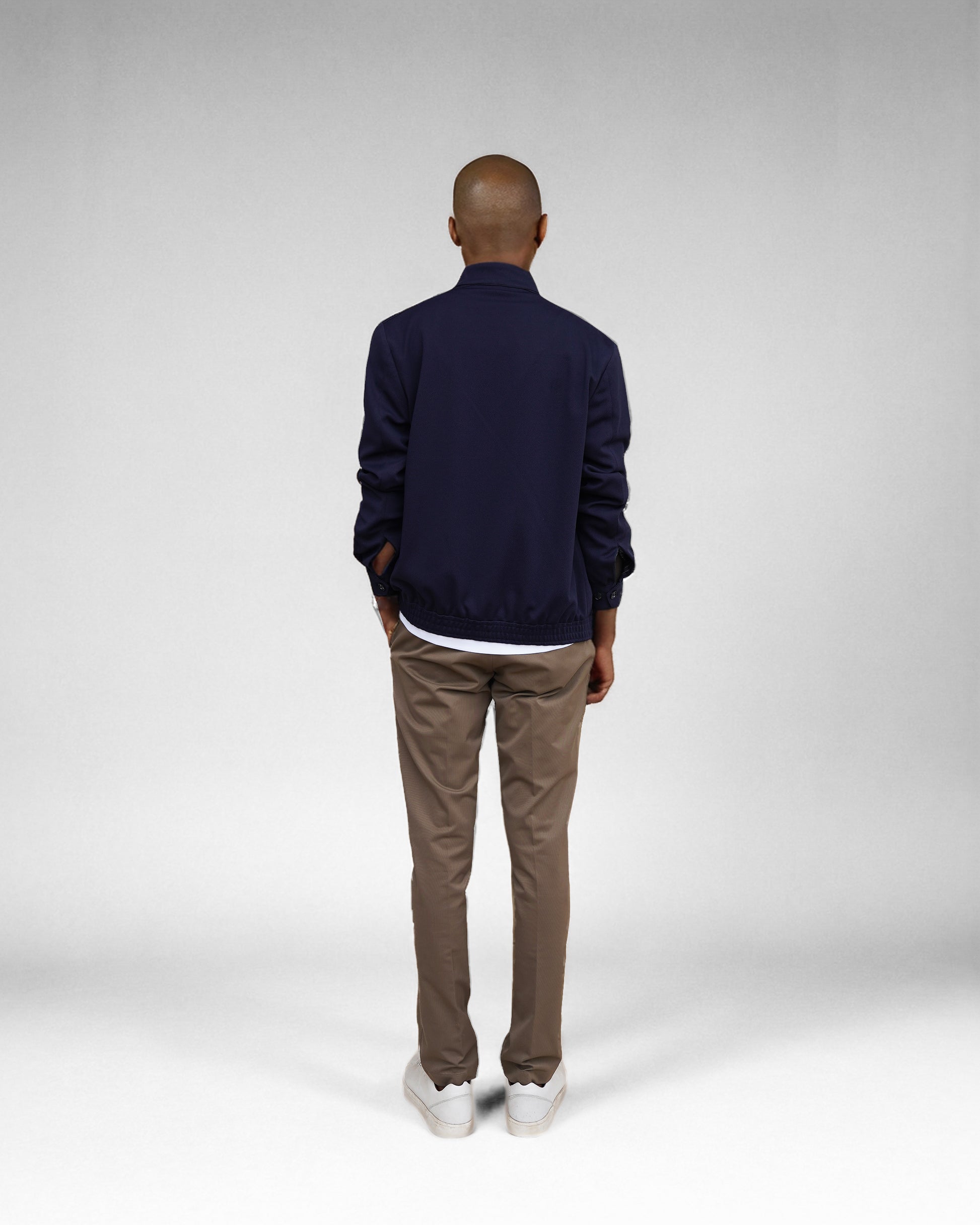 Bare Brown Slim Fit  Bomber Jacket - Navy