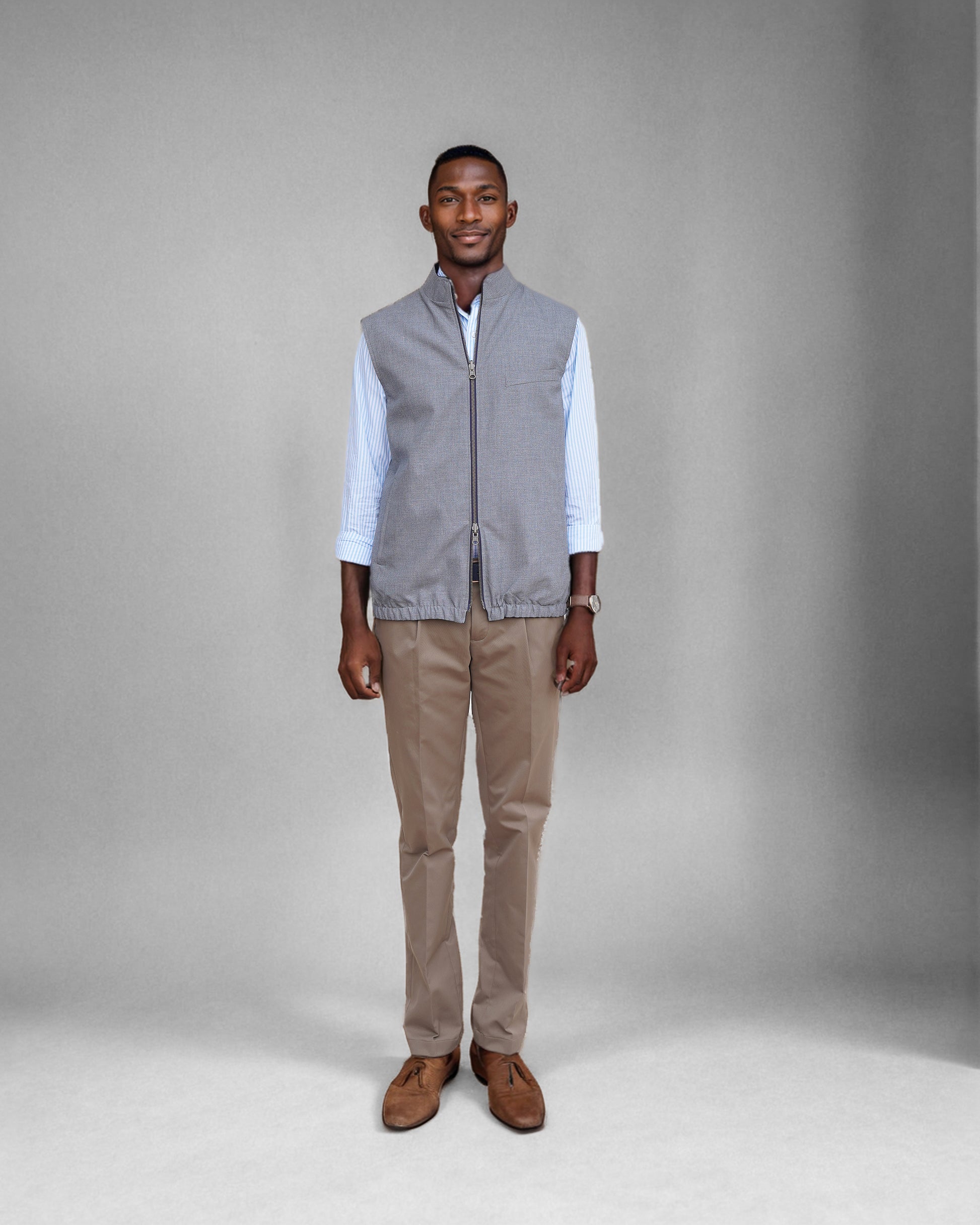 Bare Brown Reversible Jacket - Navy & Grey