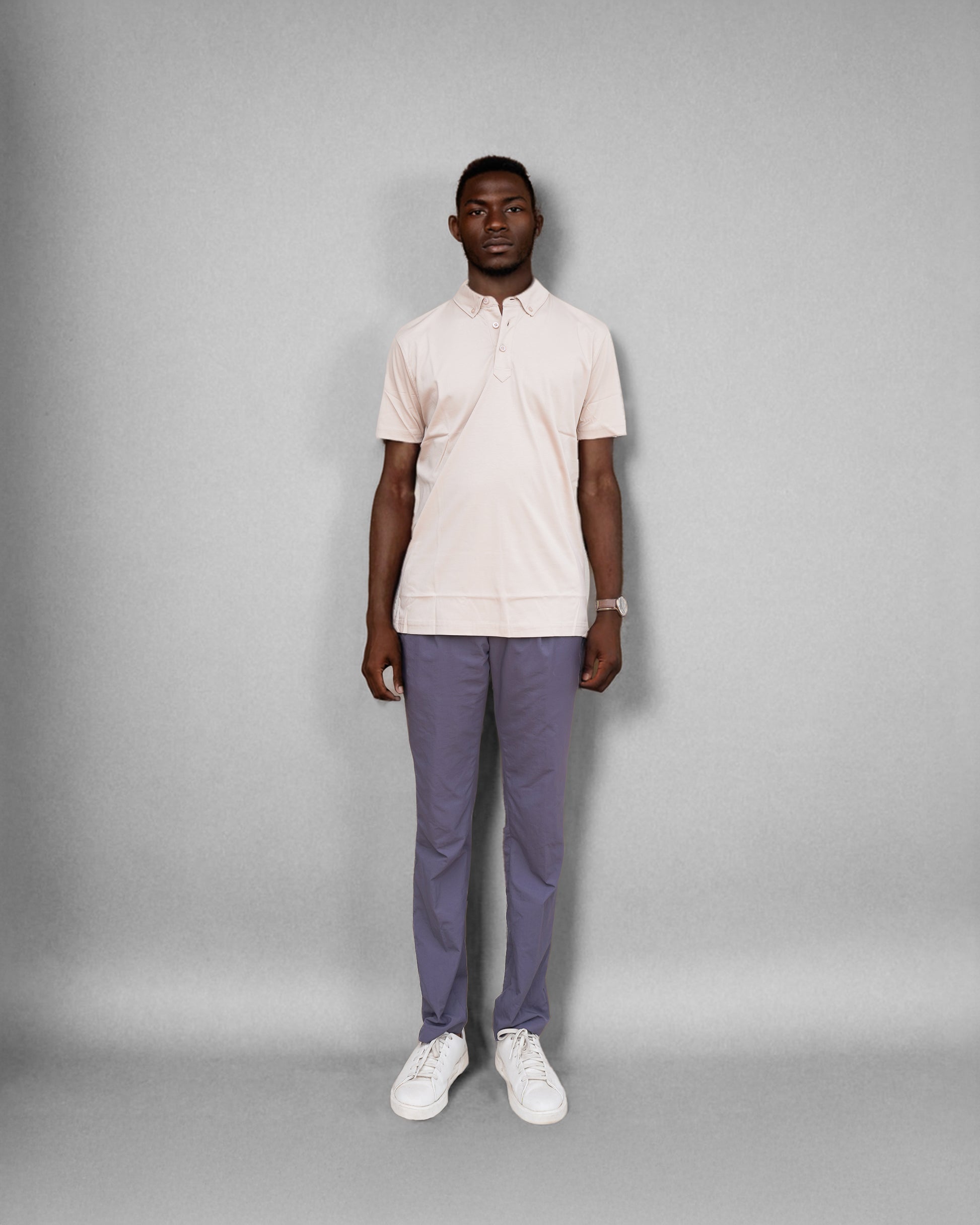 Bare Brown Khaki Slim Fit Polo T-Shirt