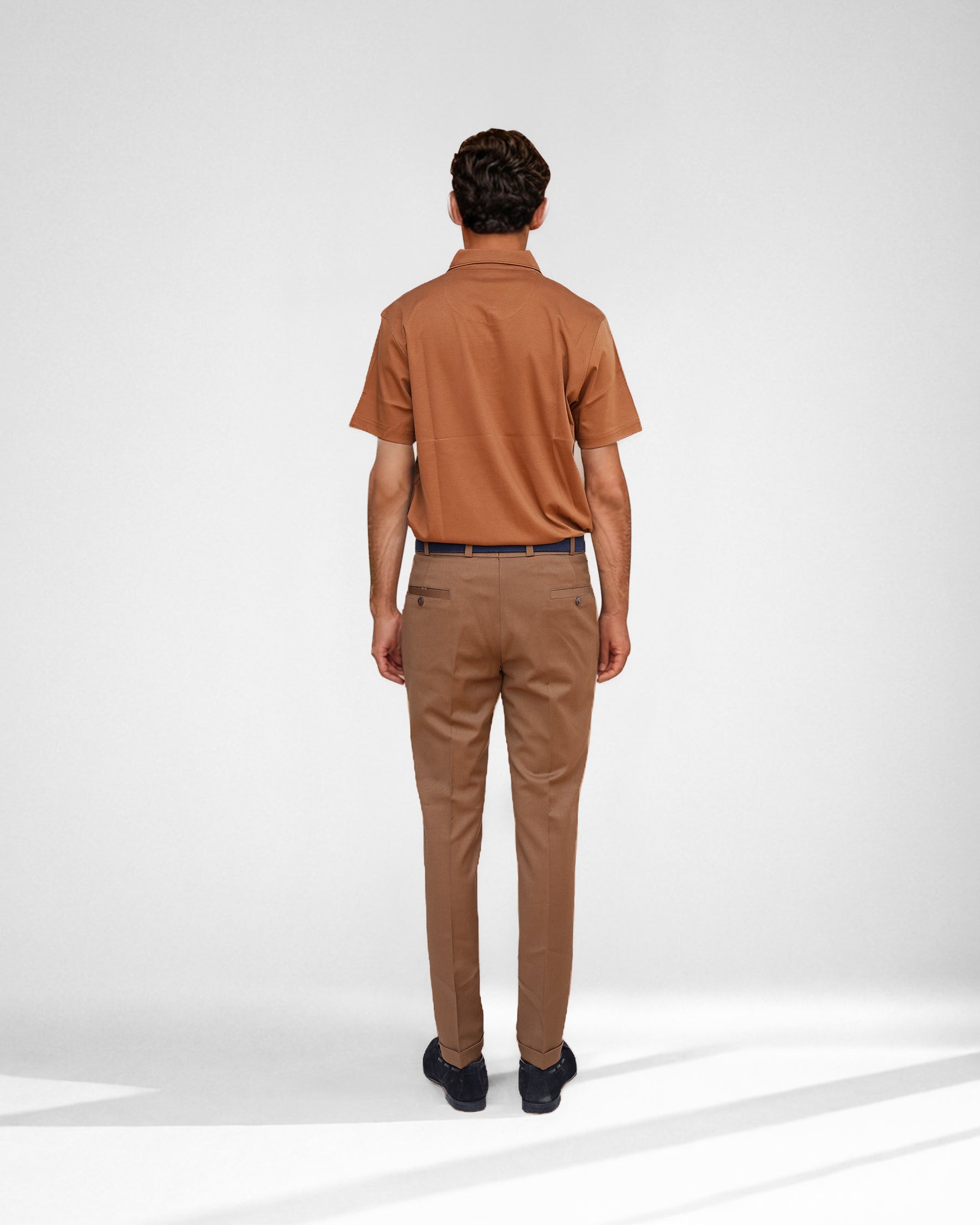 Bare Brown Slim Fit Polo T-Shirt - Brown