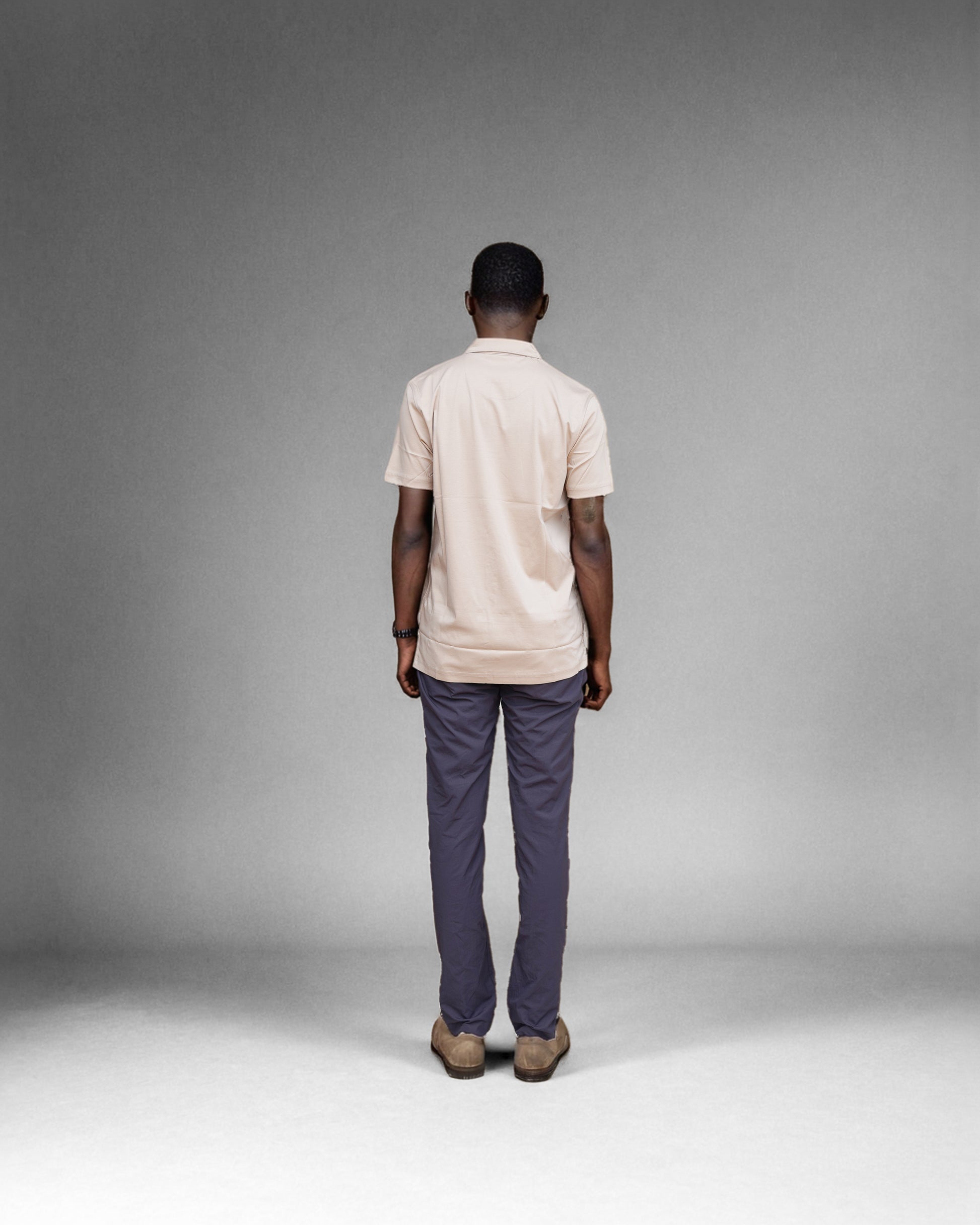 Bare Brown Khaki Slim Fit Polo T-Shirt